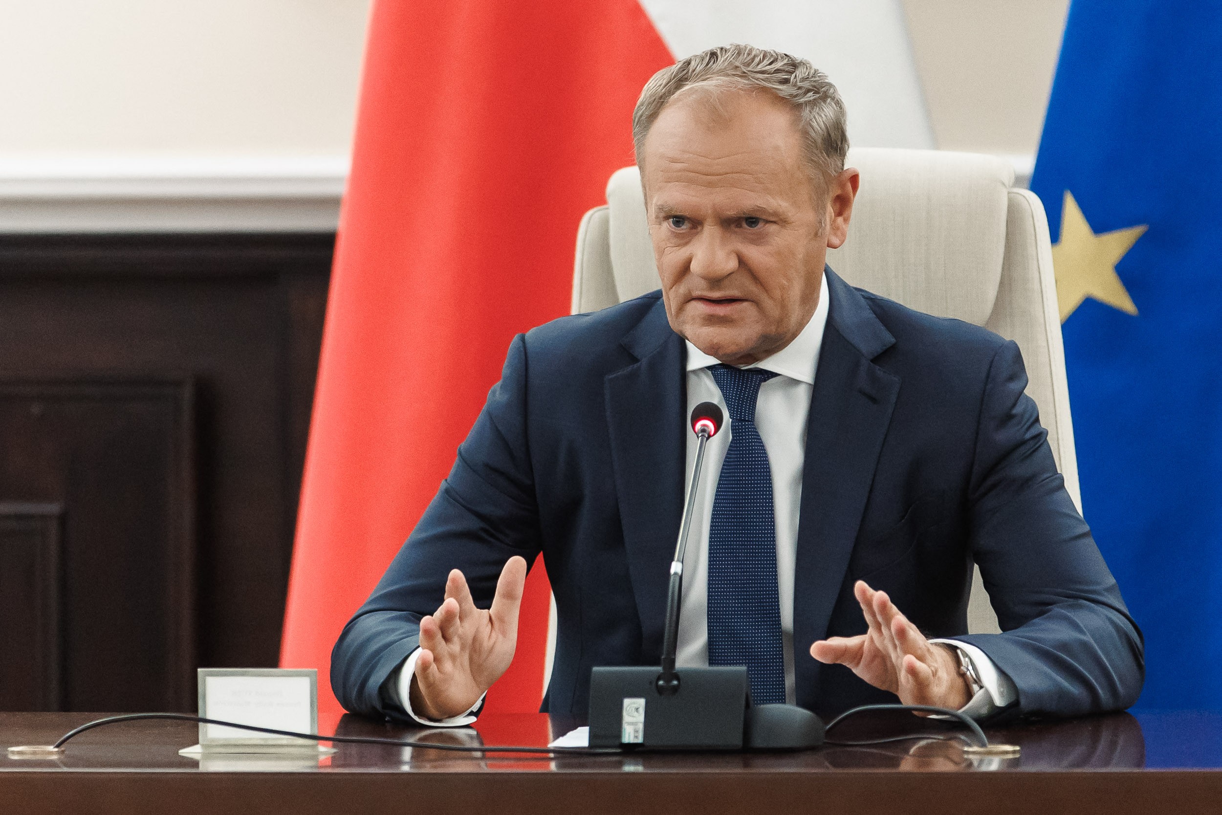 Polish Prime Minister Donald Tusk said that a violation of Polish airspace by several Russian drones overnight was a major provocation aimed at the EU and Nato members. Photo / Handout, AFP
