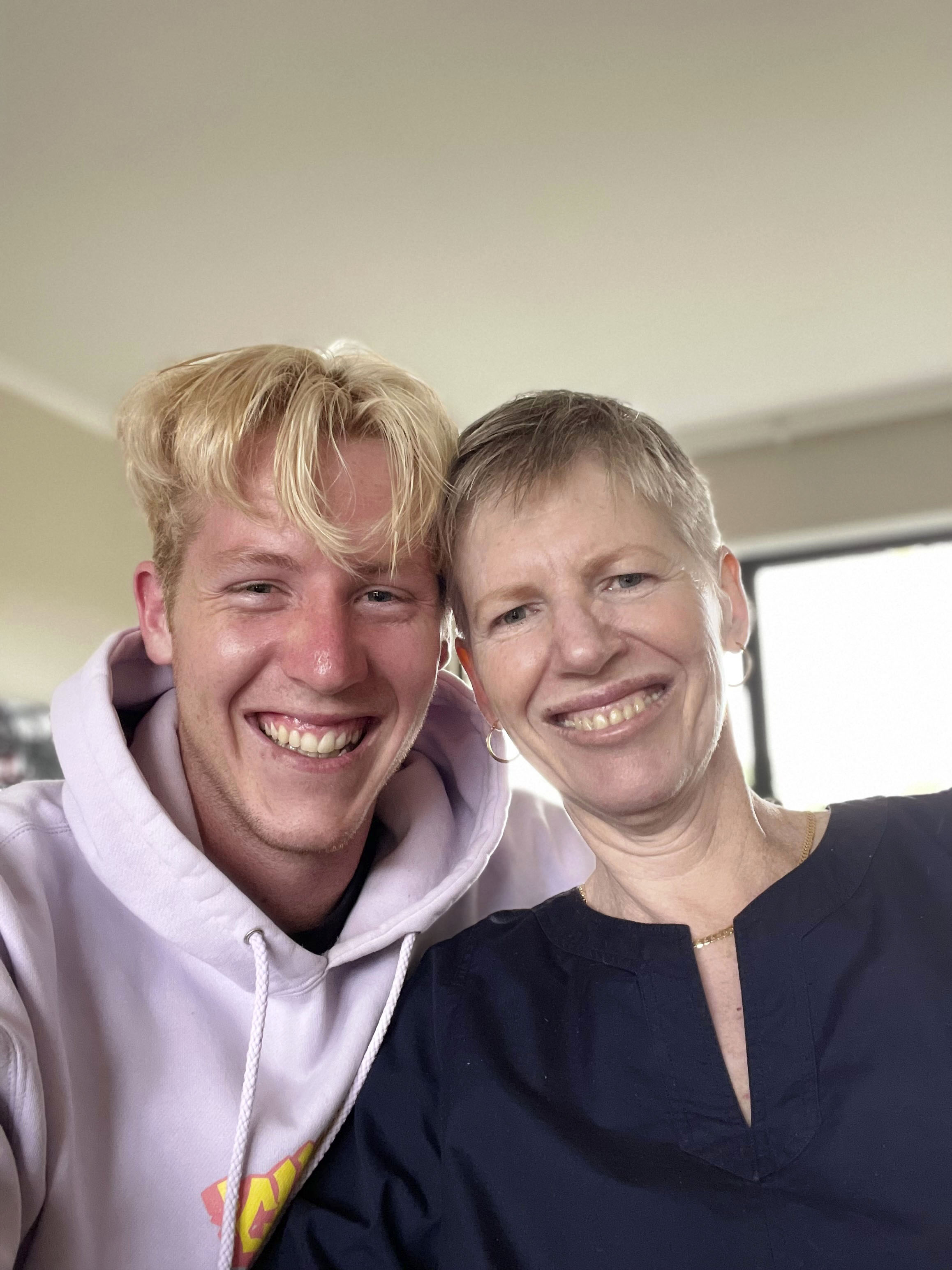 Kim Lannon with her 23-year-old son, Moss. Photo / Kim Lannon Familly Collection