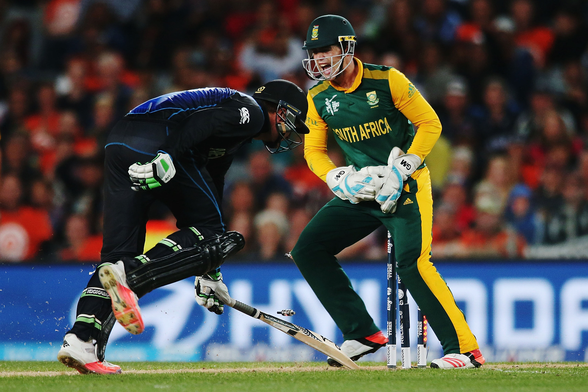 Martin Guptill's run-out was a big blow to the Black Caps. Photo / Getty