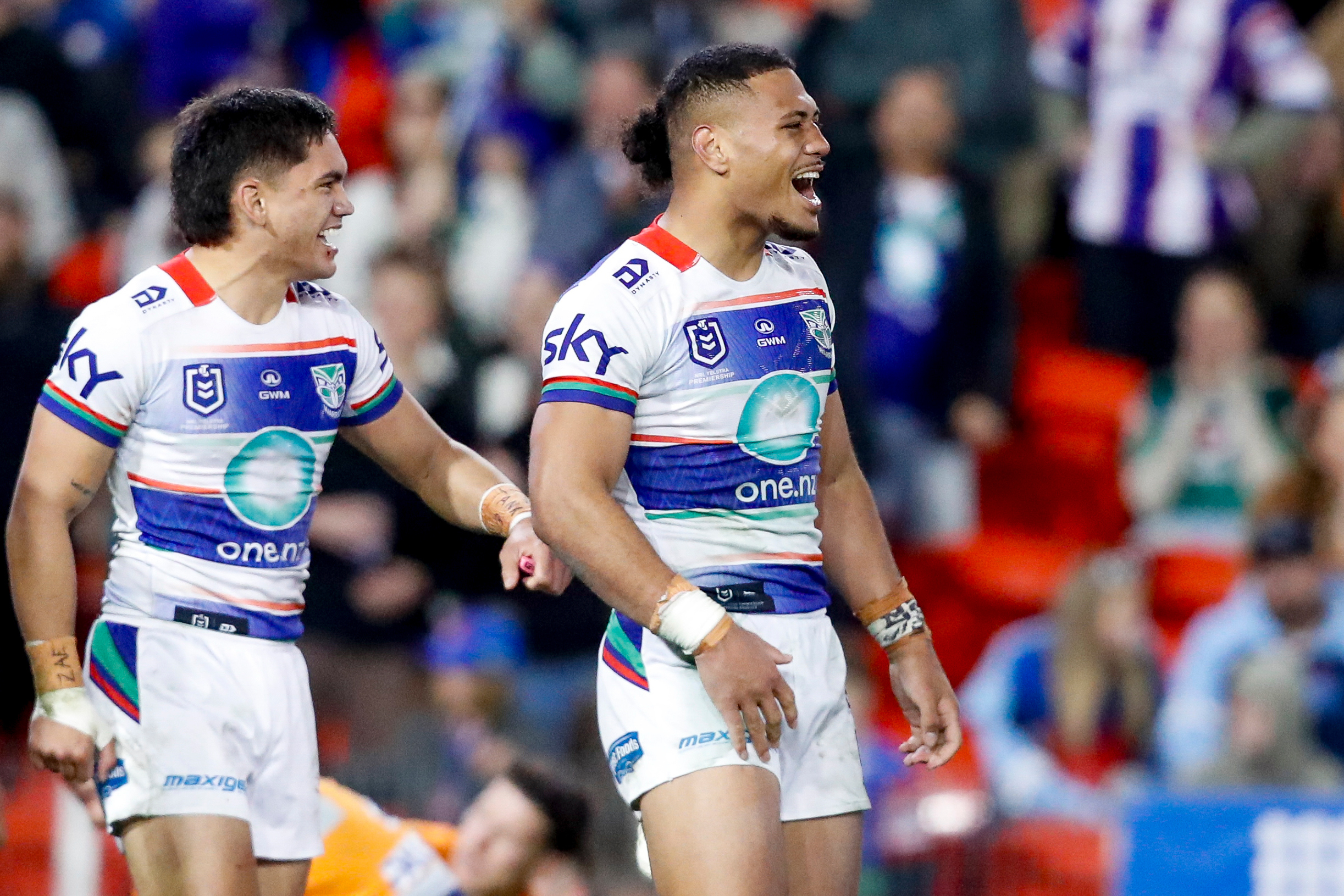 Leka Halasima celebrates his game-winning try. Photo / Photosport