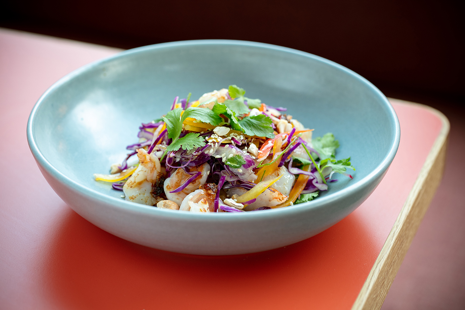 The prawn salad with slaw and chilli jam. Photo / Babiche Martens