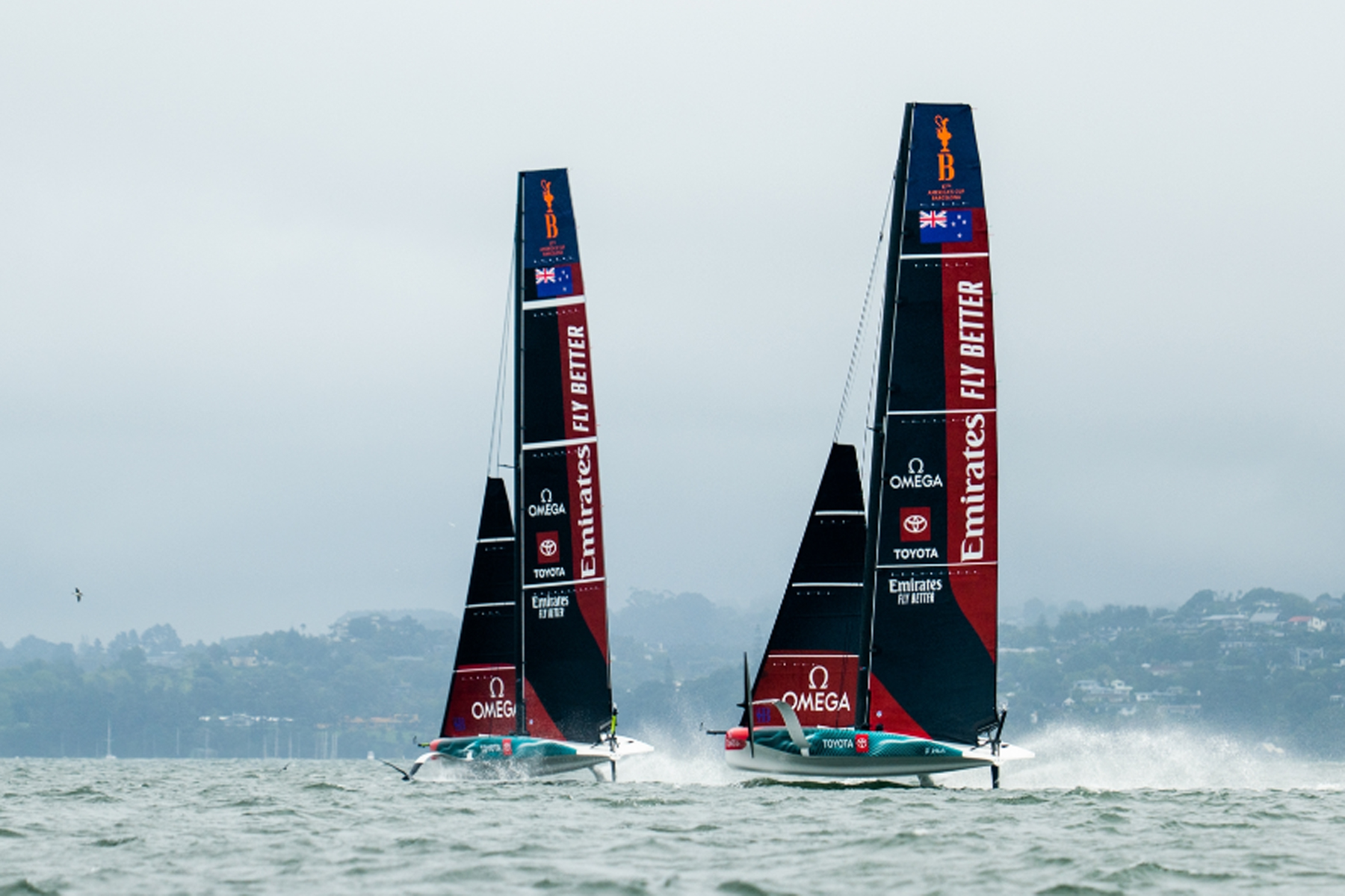The teams will compete in an AC40 in Barcelona. Photo / America's Cup