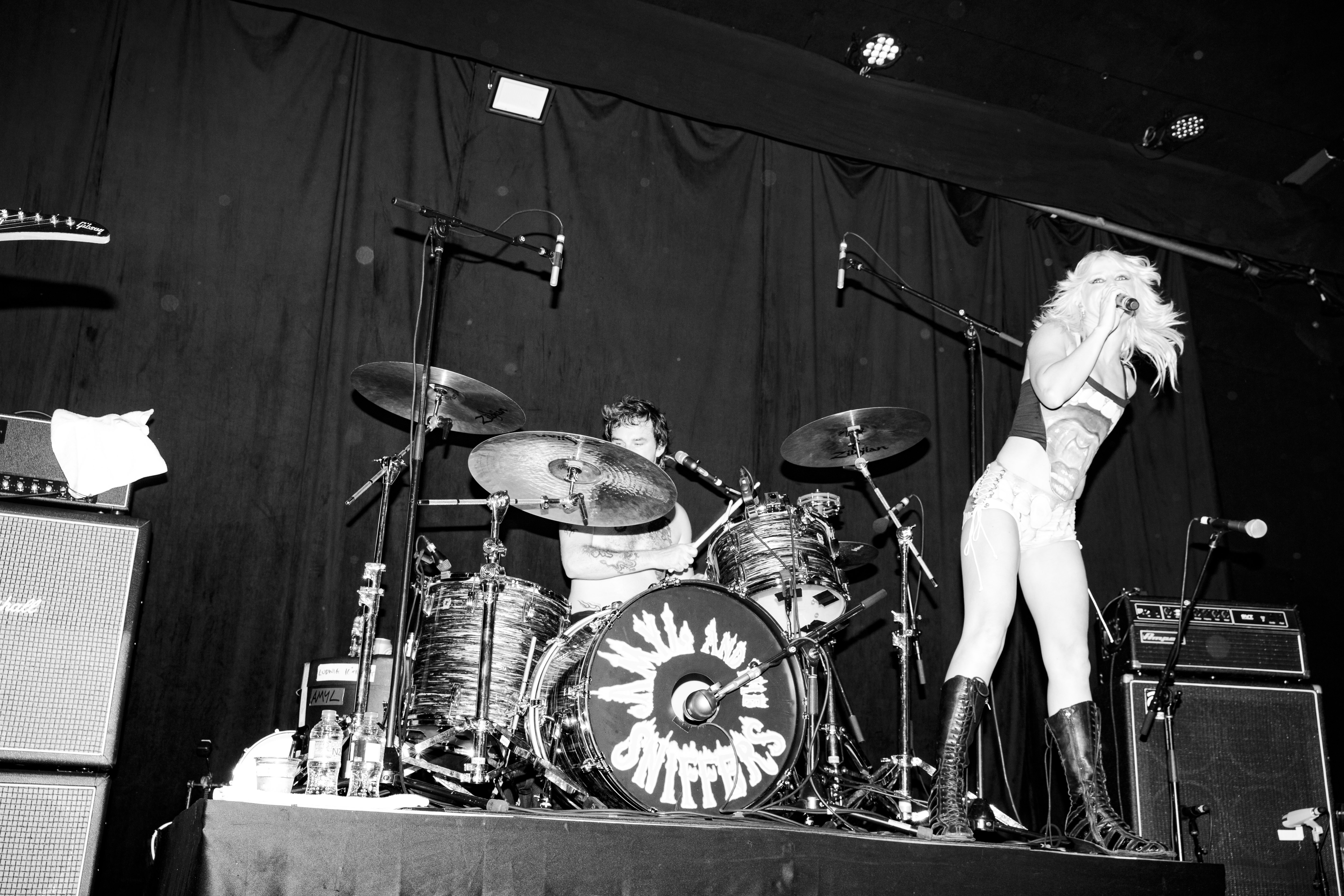 Amy Taylor and Bryce Wilson of Amyl and the Sniffers. Photo / Dougal Gorman