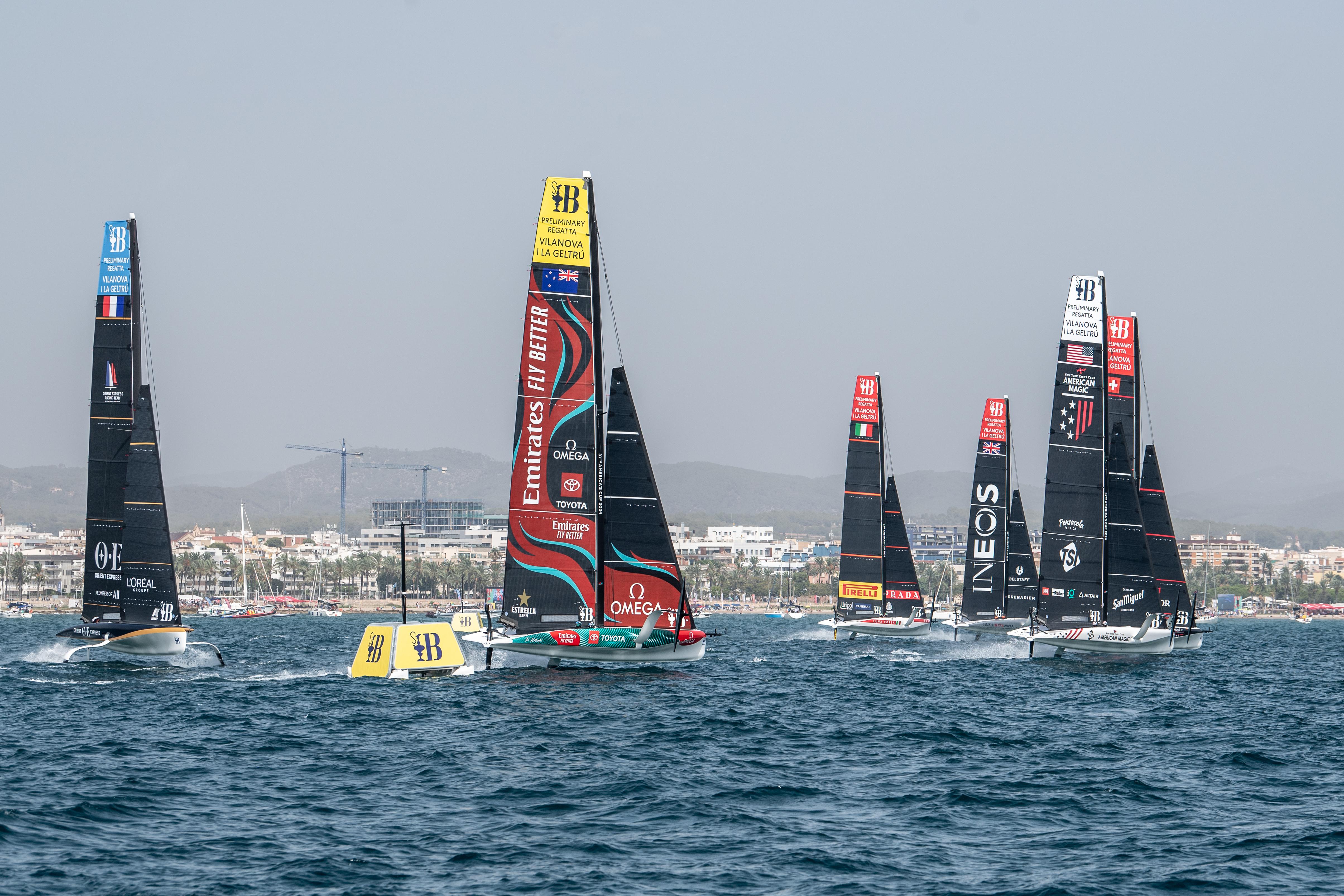 Team New Zealand finished second in the first preliminary regatta of the America's Cup cycle. Photo / America's Cup