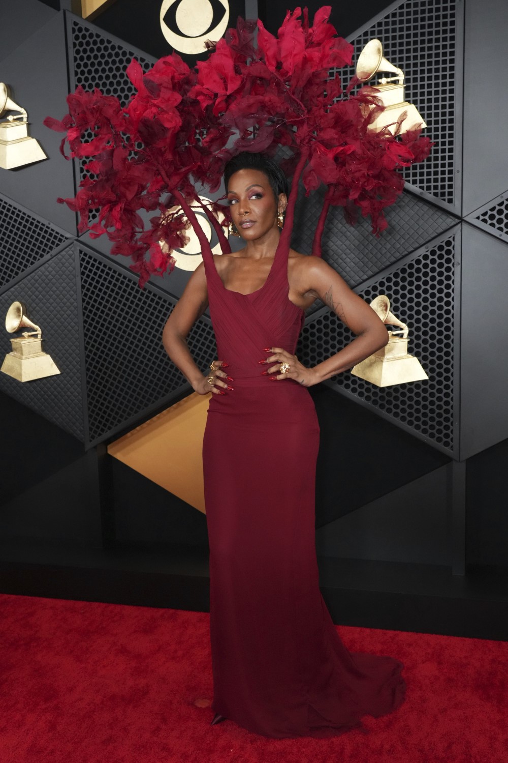 Dawn Richard arrives at the 66th annual Grammy Awards in Los Angeles. Photo / Jordan Strauss, AP