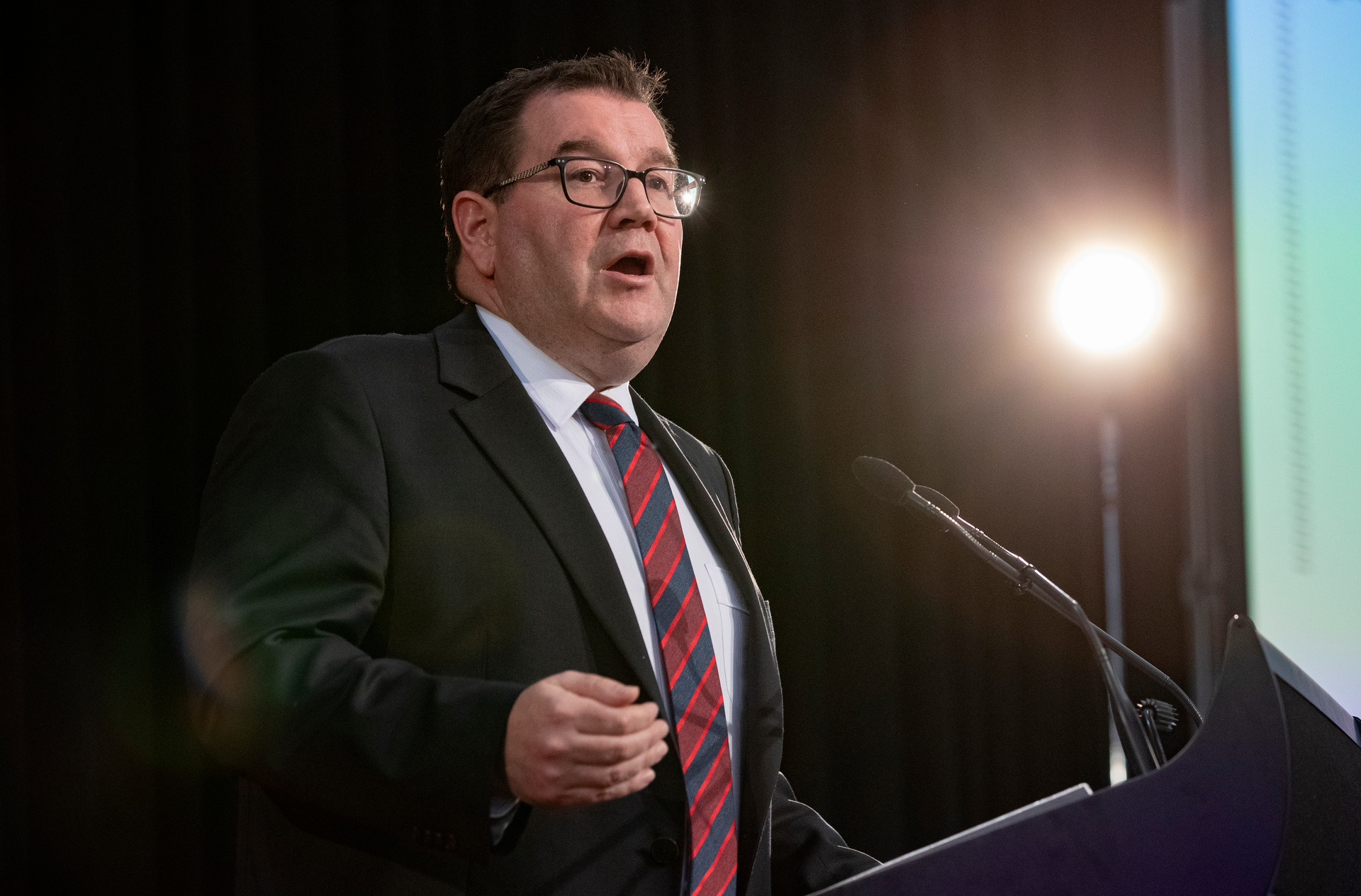 Finance Minister Grant Robertson during his Wellbeing Budget 2019 presentation. Photo / File