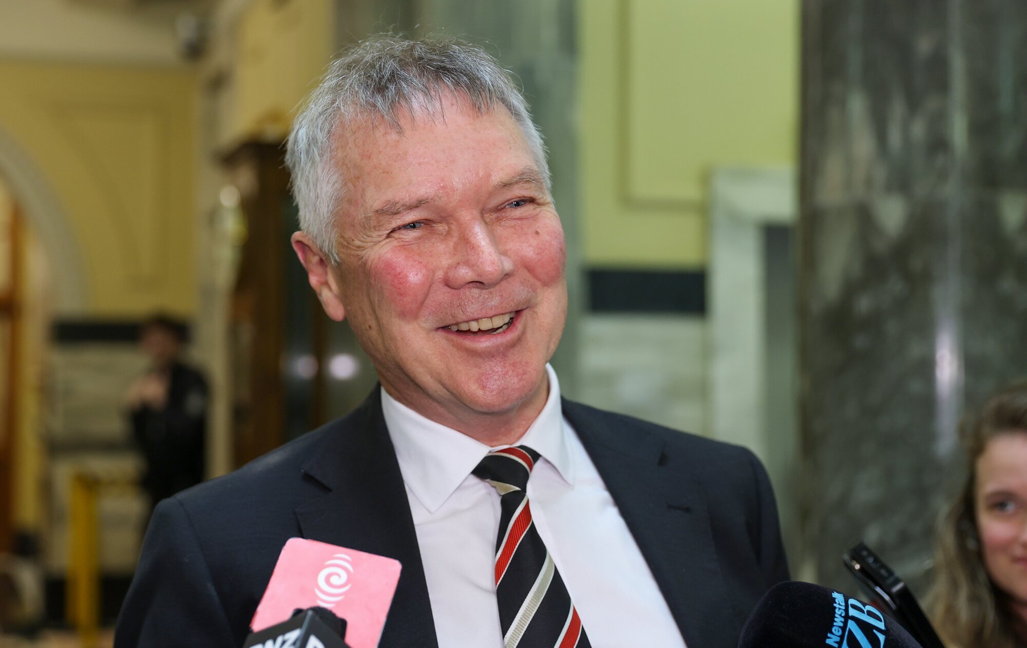 Labour MP David Parker struck a cherry figure as he discussed his resignation. Photo / Mark Mitchell













