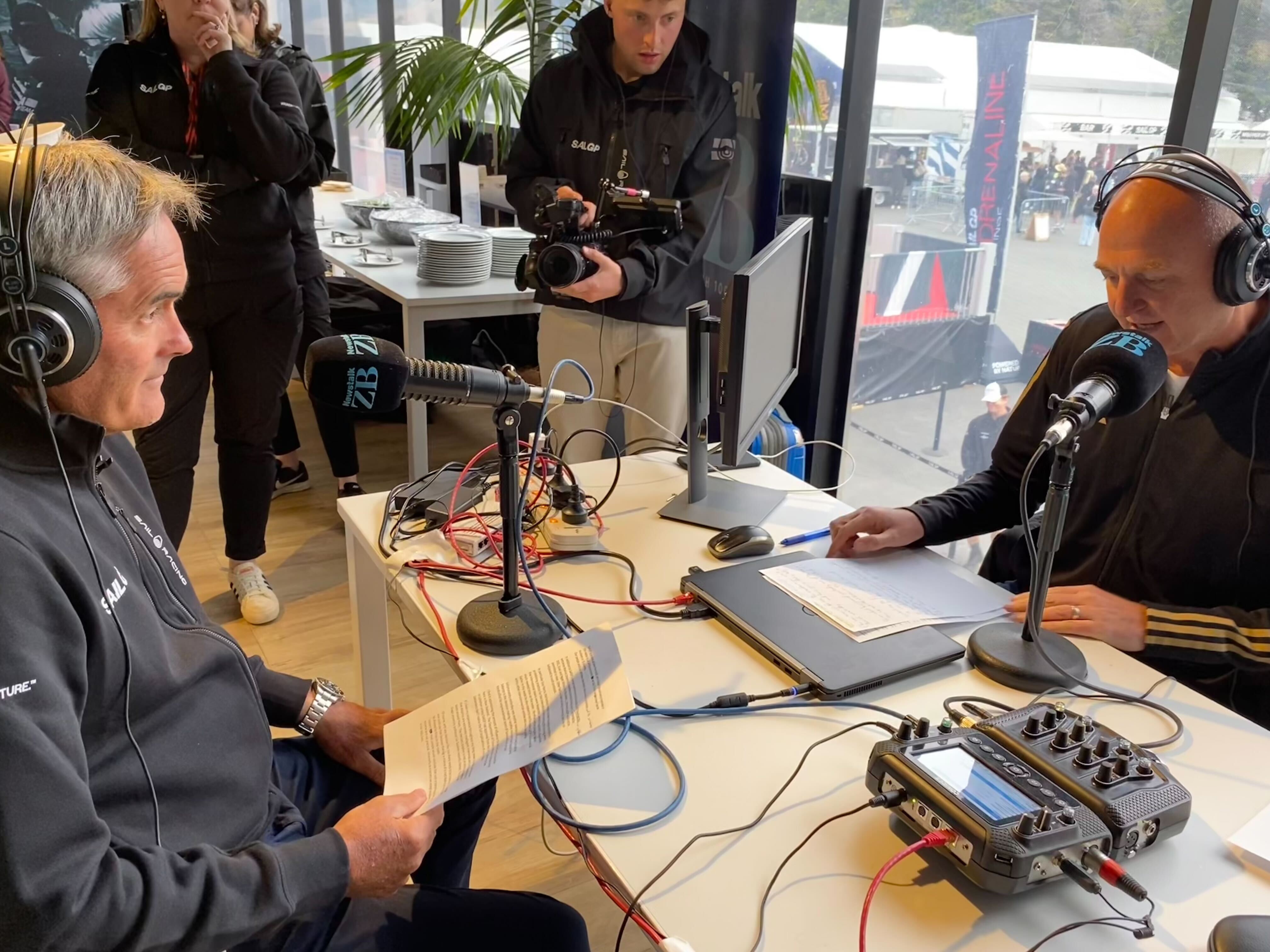 Sir Russell Coutts speaks with Newstalk ZB's Jason Pine. Photo / Nick Bewley