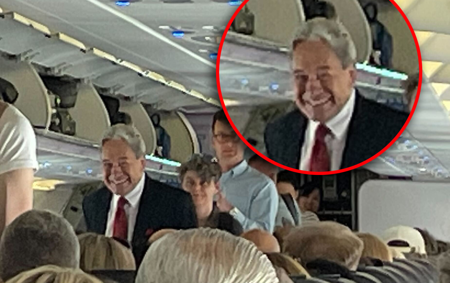 Good news ahead? A grinning Winston Peters on his way to Wellington ahead of potential coalition deal. Photo / Michael Neilson