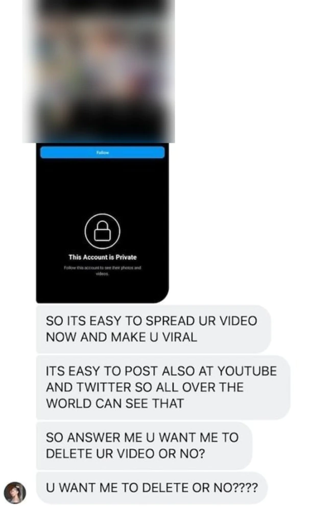 Max sent a nude on Instagram and was then bribed. Picture / Supplied