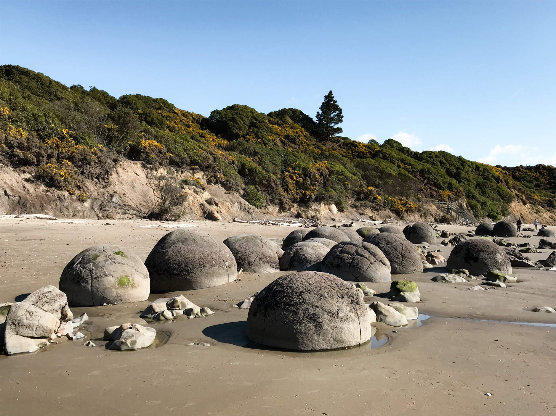 Check out the famous Moeraki boulders. Photo / The Flains Travel