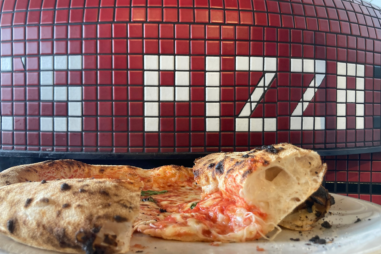 The voluminous crust of the sourdough Margherita from Dante's, which has been named one of the top 50 pizzerias in the world. Photo / Madeleine Crutchley