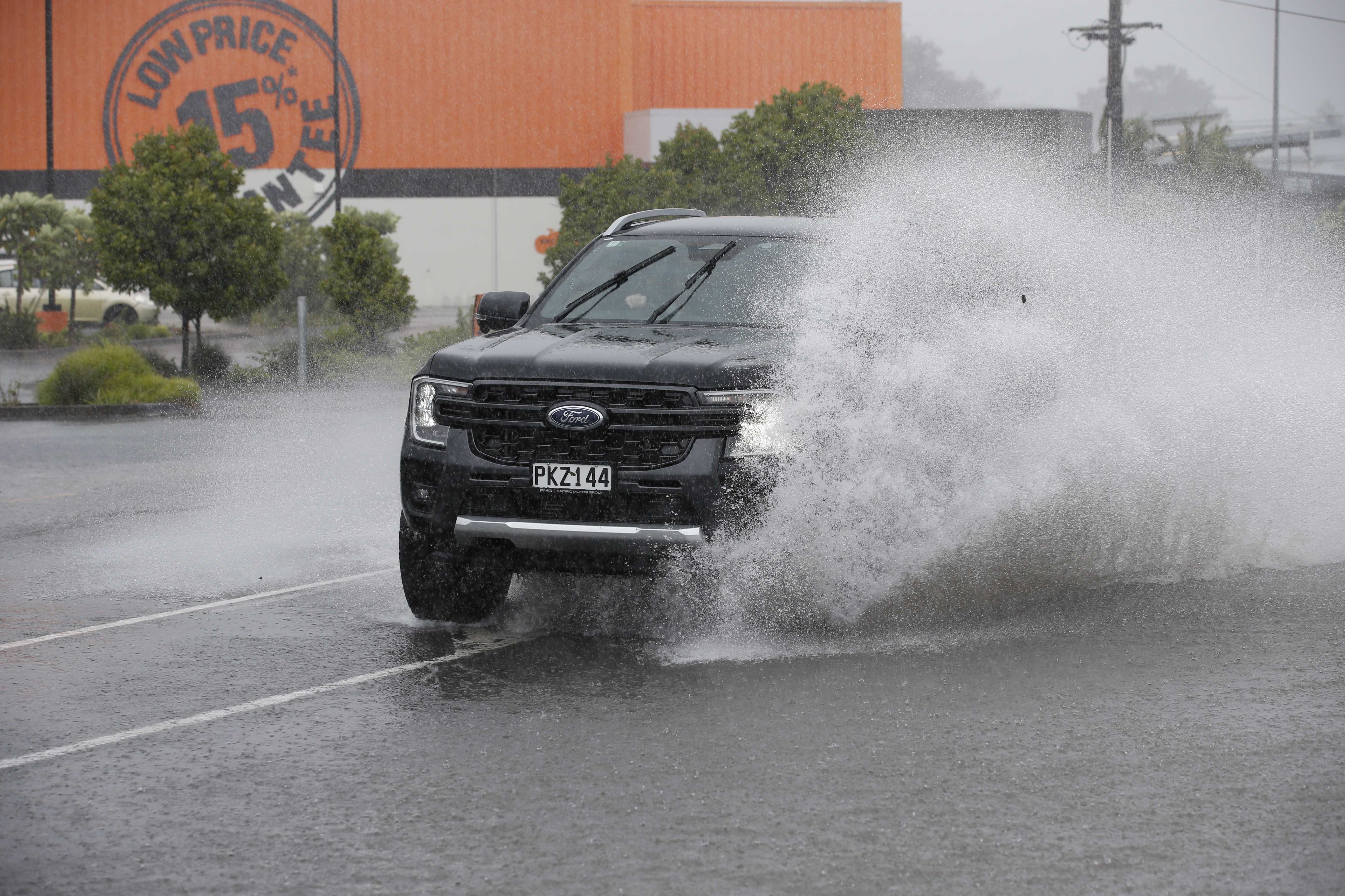 Kaka St in Morningside has been affected by flooding. Photo / Michael Cunningham