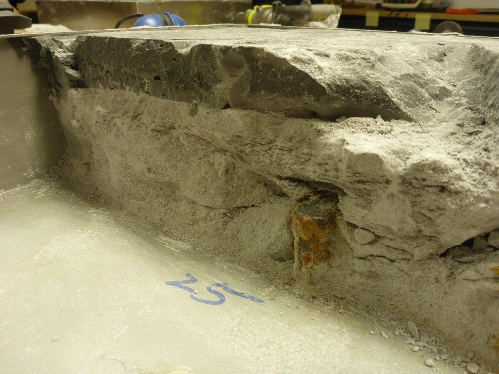 The umbrella stands looked like concrete but were actually a mixture of methamphetamine and gypsum. Photo / Supplied