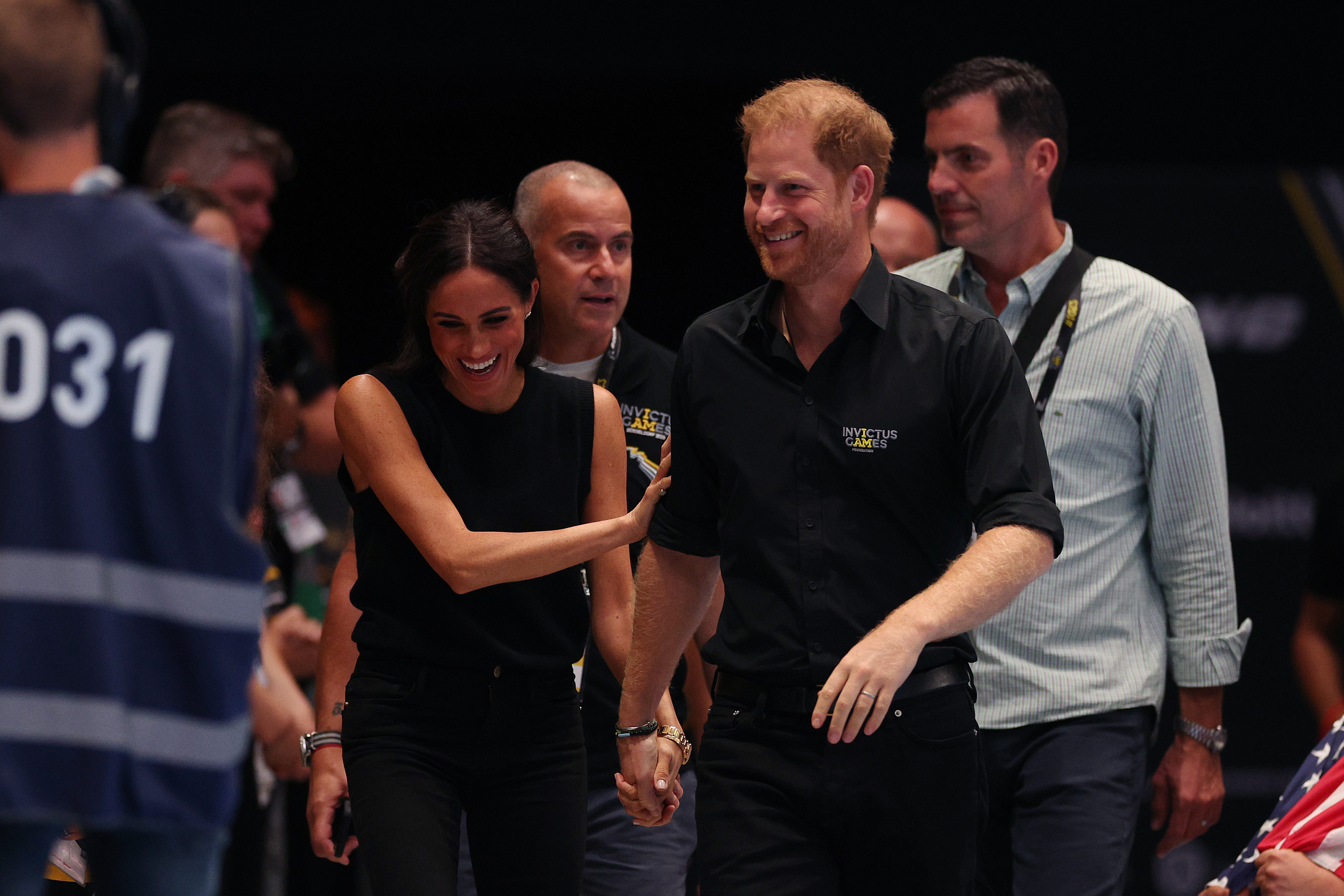 Prince Harry, Duke of Sussex and Meghan, Duchess of Sussex attend the Mixed Team Gold Medal Wheelchair Basketball match between Team United States and Team France. Photo / Getty Images