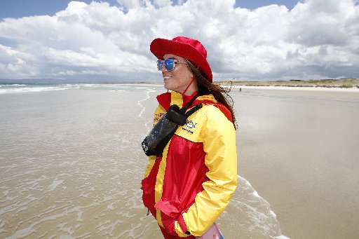 Auckland lifeguard Nia Lloyd has come up for the busy summer and will spend Christmas Day at Whangārei Heads. Photo / Mike Cunningham