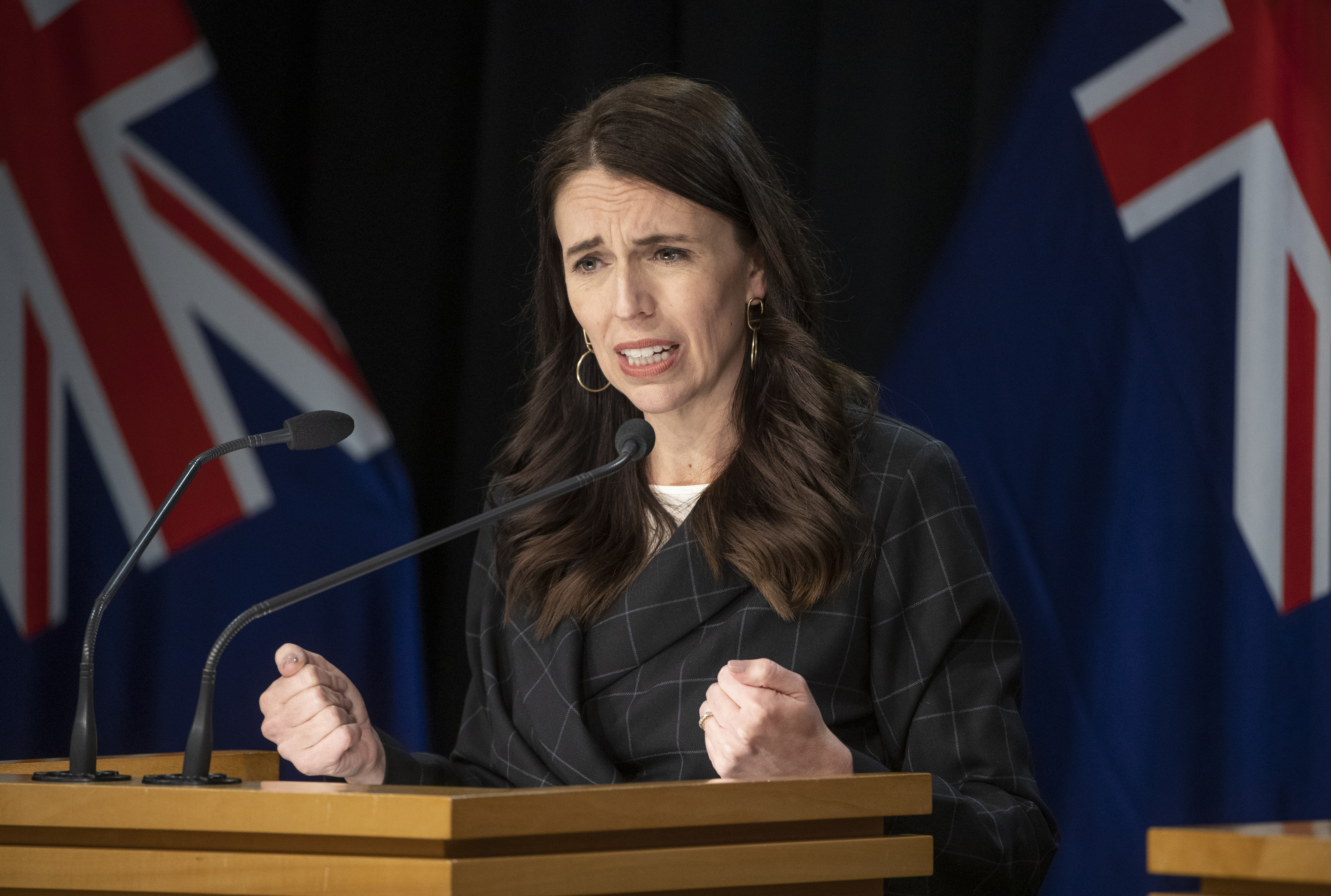 Prime Minister Jacinda Ardern during the post-Cabinet press conference. Photo / Mark Mitchell