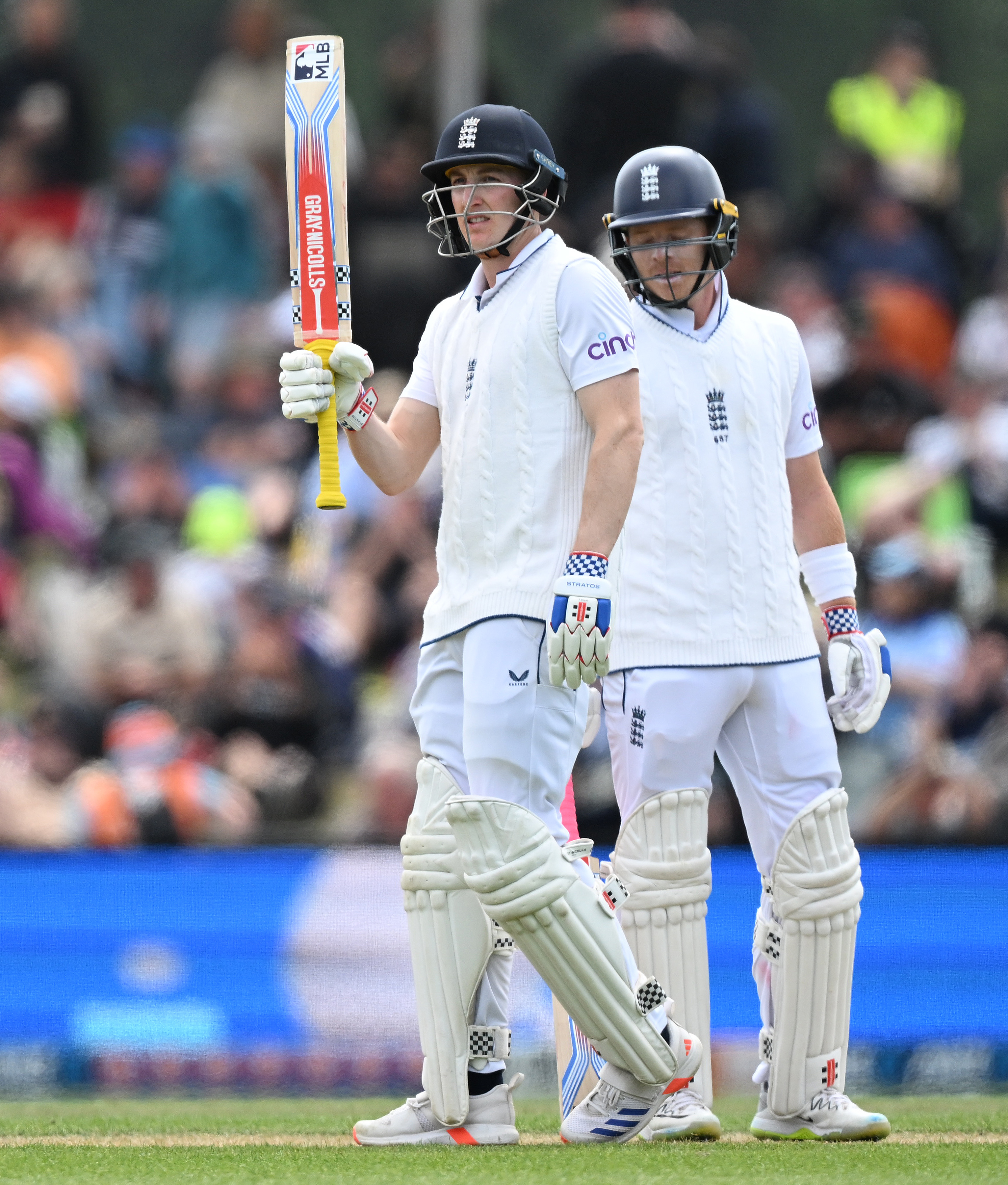 Harry Brook scored a century for England in the first test against the Black Caps. Photo / Andrew Cornaga, Photosport
