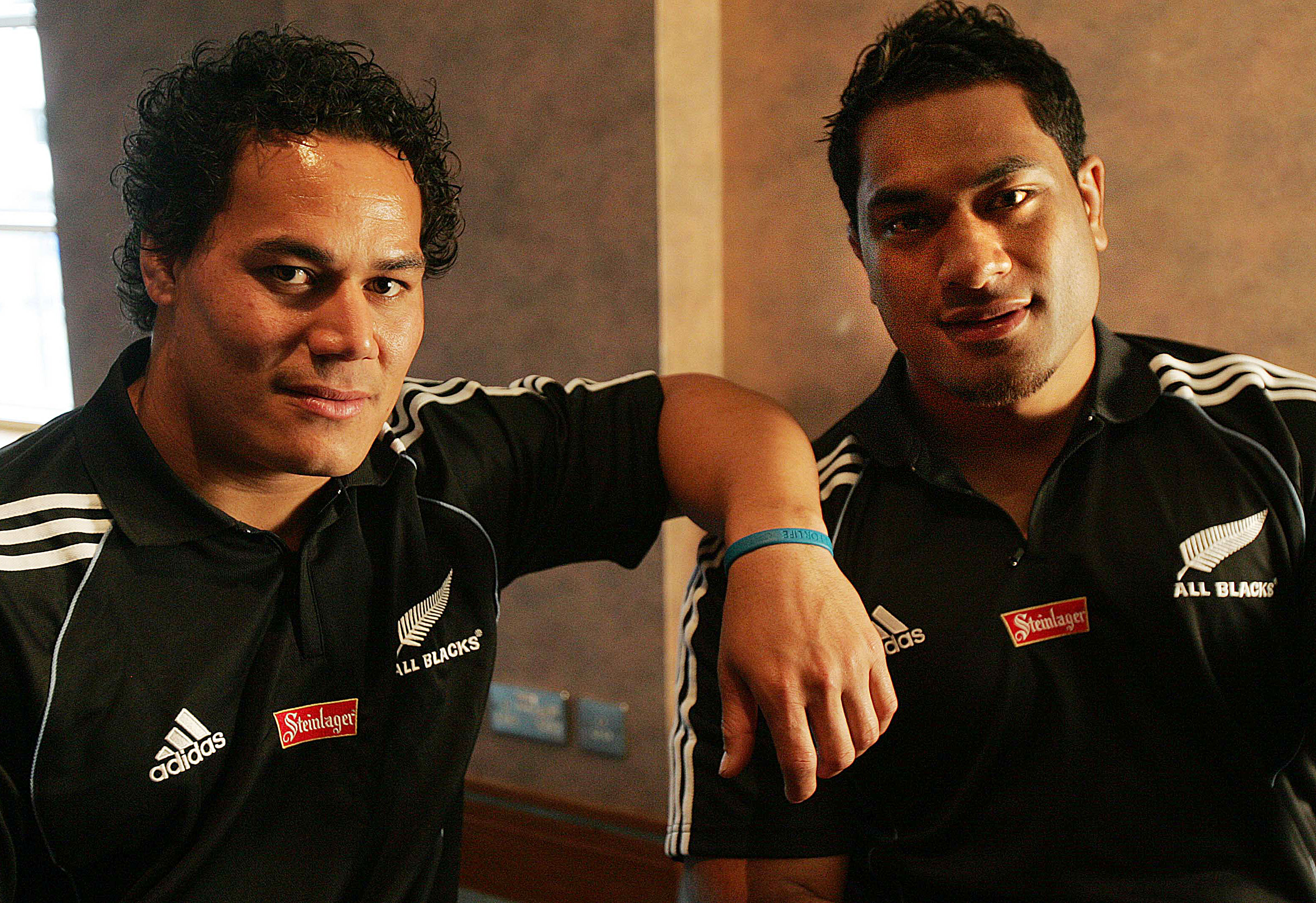 Chris Masoe (left) and Neemia Tialata were two of the uncapped players named in the All Blacks squad then. Photo / Photosport