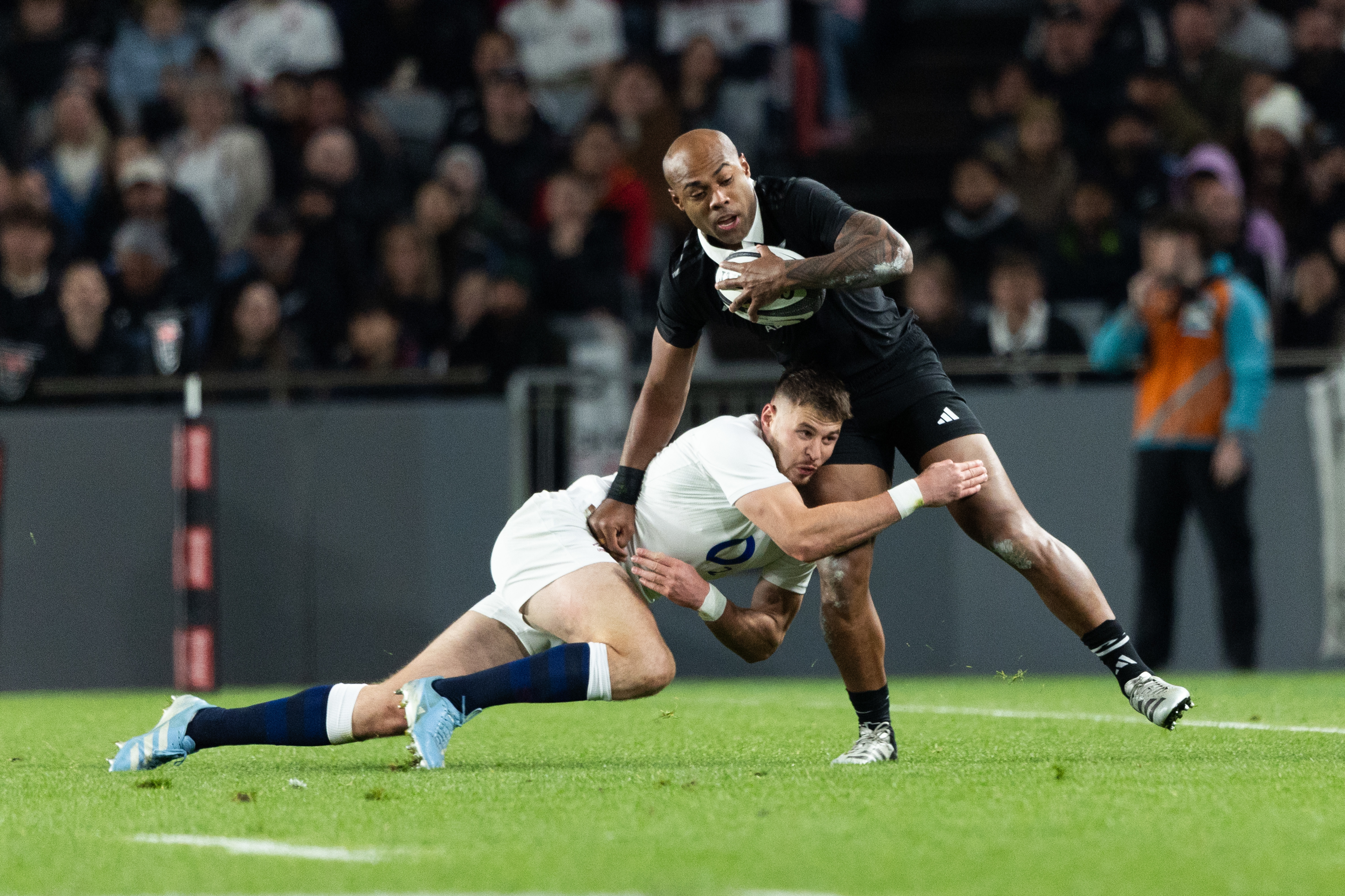 Mark Tele’a in action for the All Blacks against England. Photo / Photosport