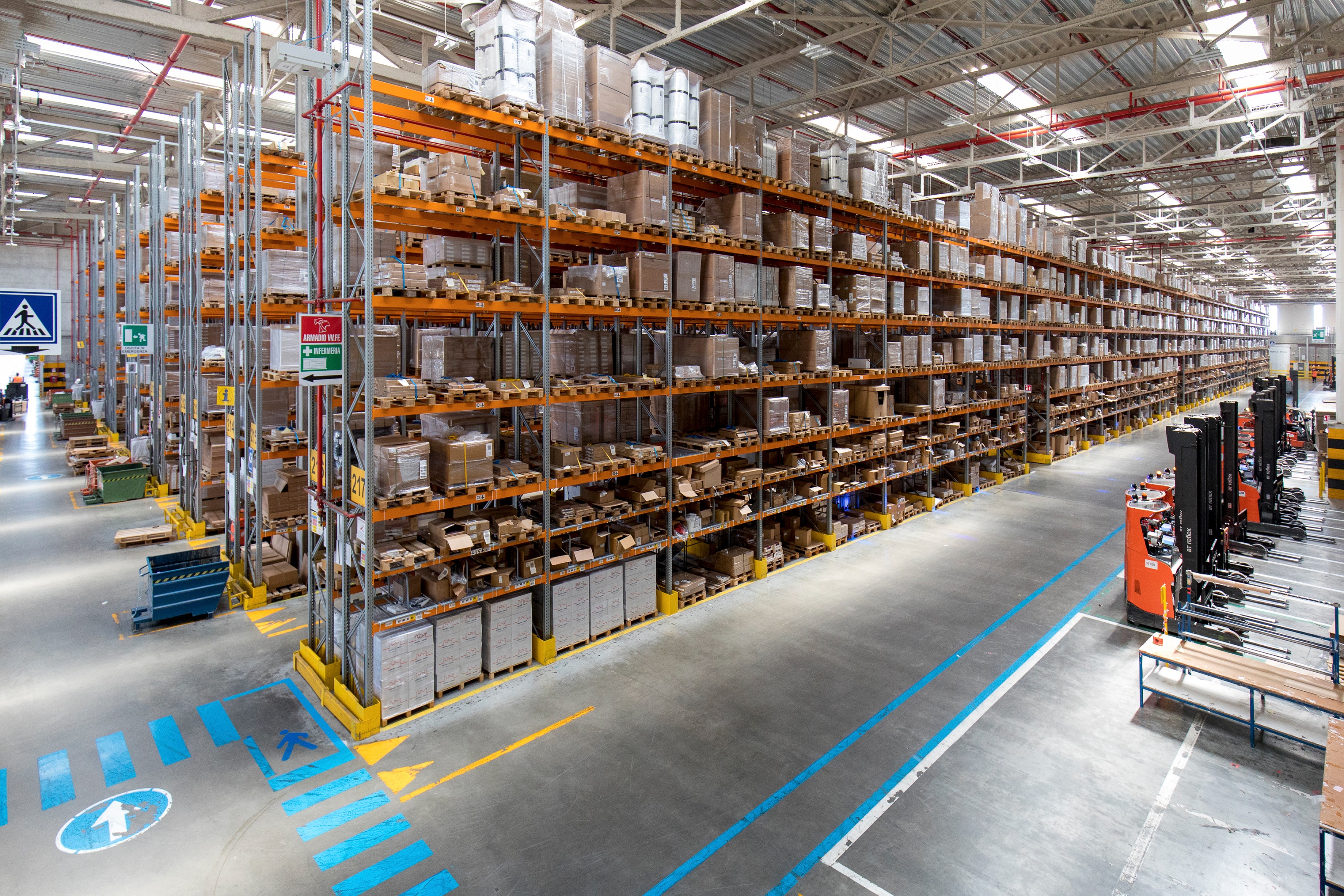 The interior of an IKEA warehouse.