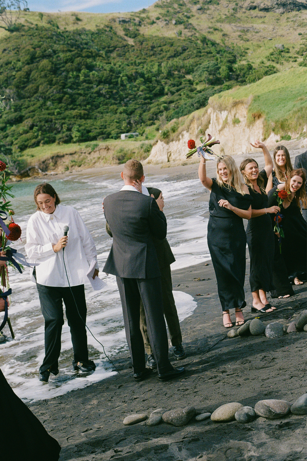 Close friends acted as celebrants on the day. Photo / Poet Pictures