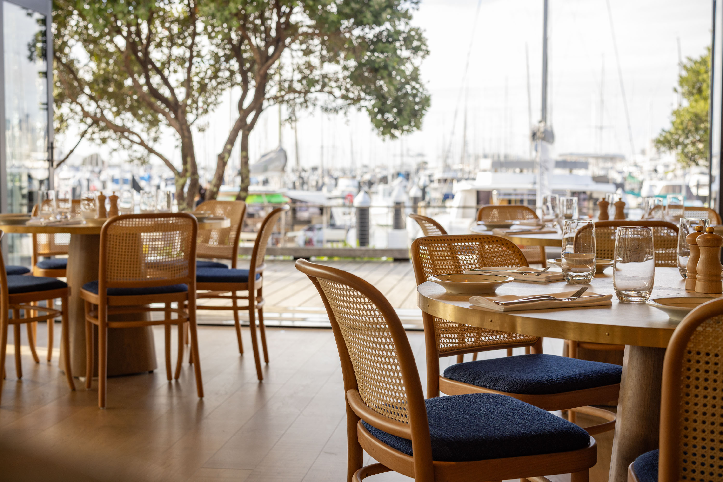 First Mates, Last Laugh borders the Westhaven marina, with views to Auckland's CBD. Photo / Babiche Martens