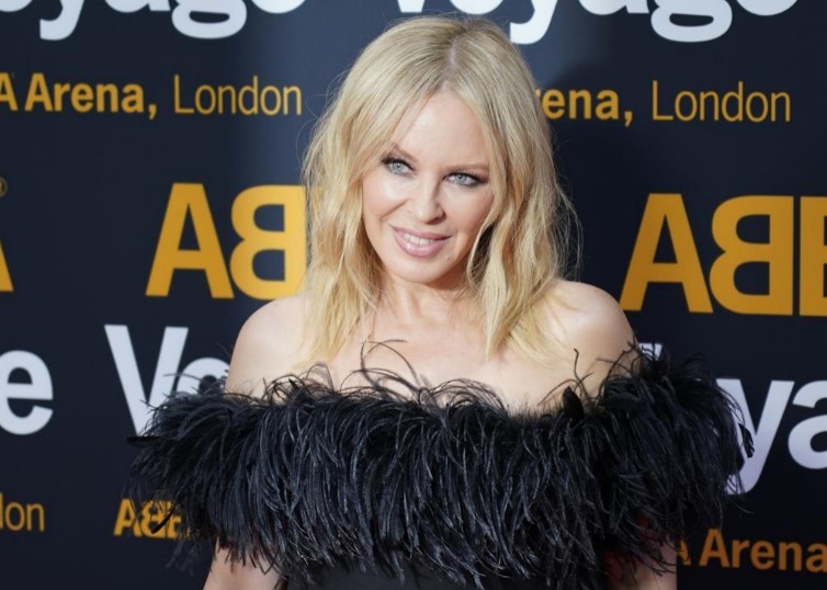 Kylie Minogue arrives for the ABBA Voyage concert at the ABBA Arena in London. Photo / AP