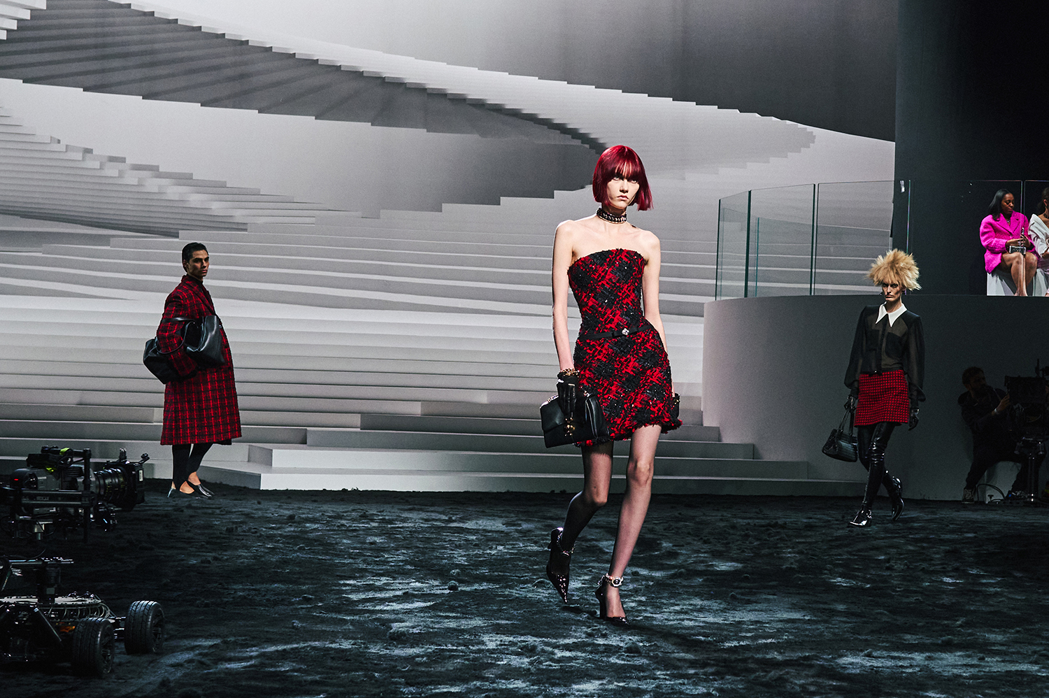 The Versace show in Milan was glamorous and punkish. Photo / Simbarashe Cha, The New York Times