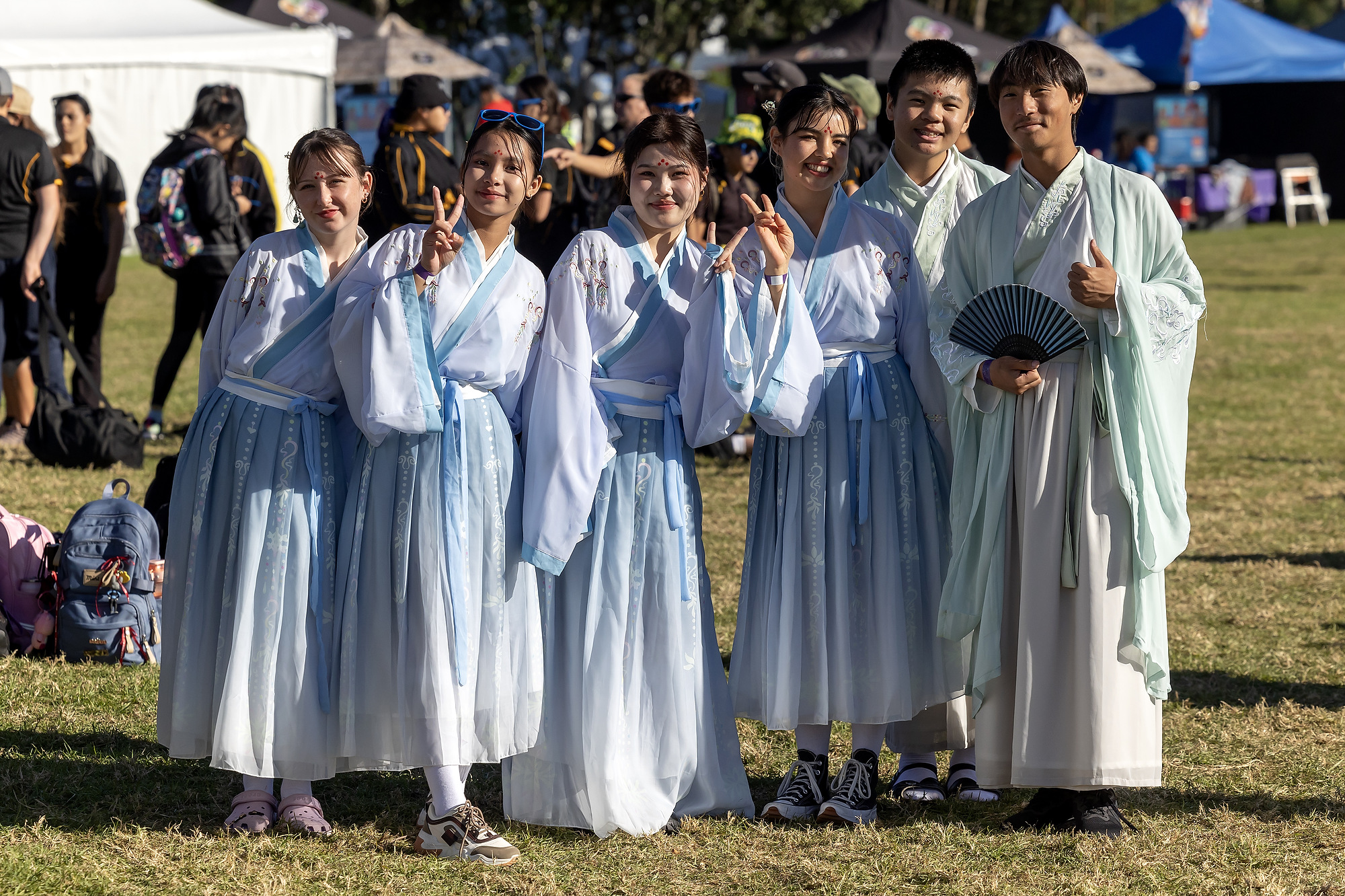 Students from Manurewa High's Chinese group are all smiles. Photo / BC Photography