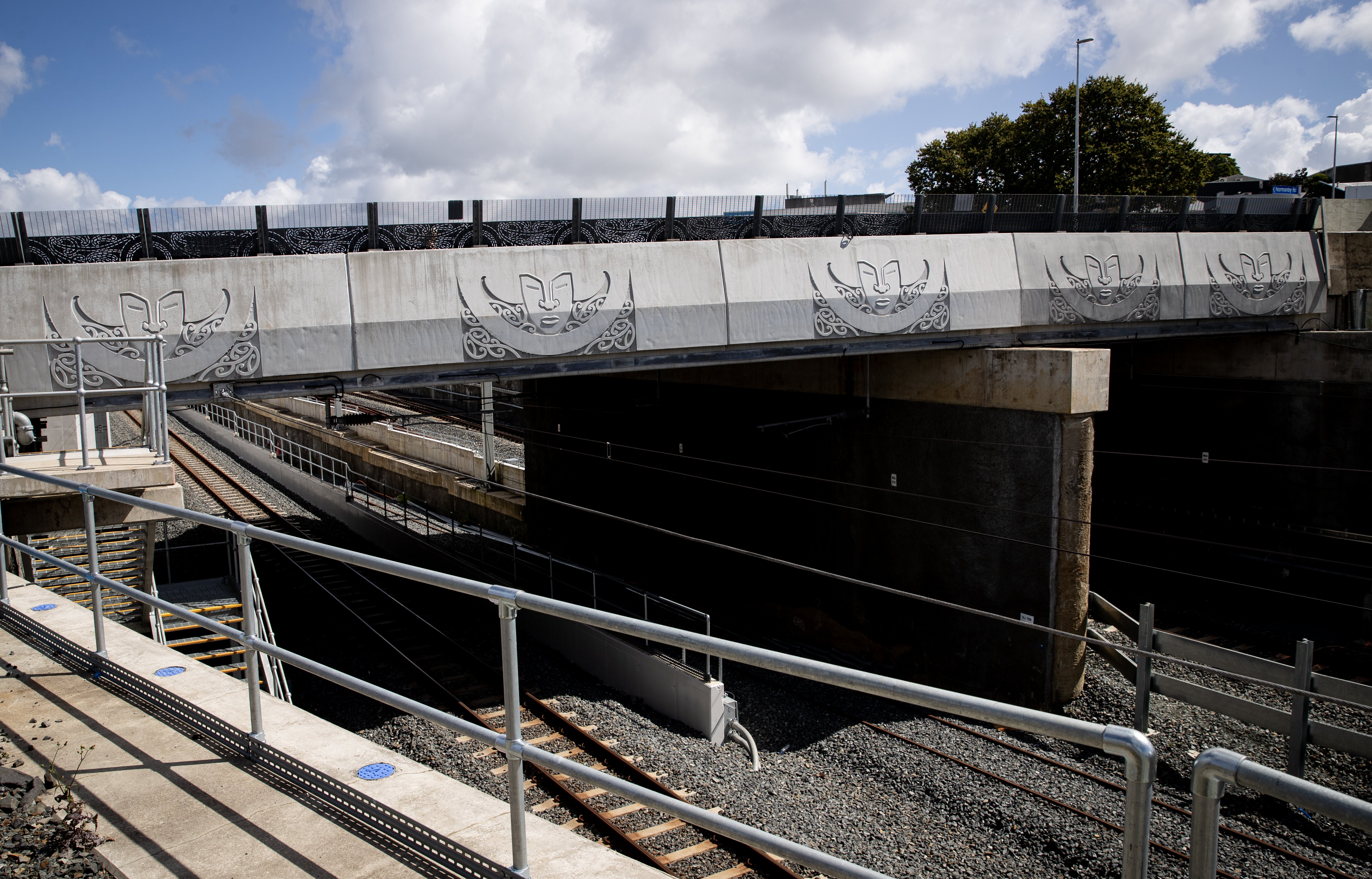 The new road overpass at Normandy Rd in Mt Eden. Photo / Dean Purcell