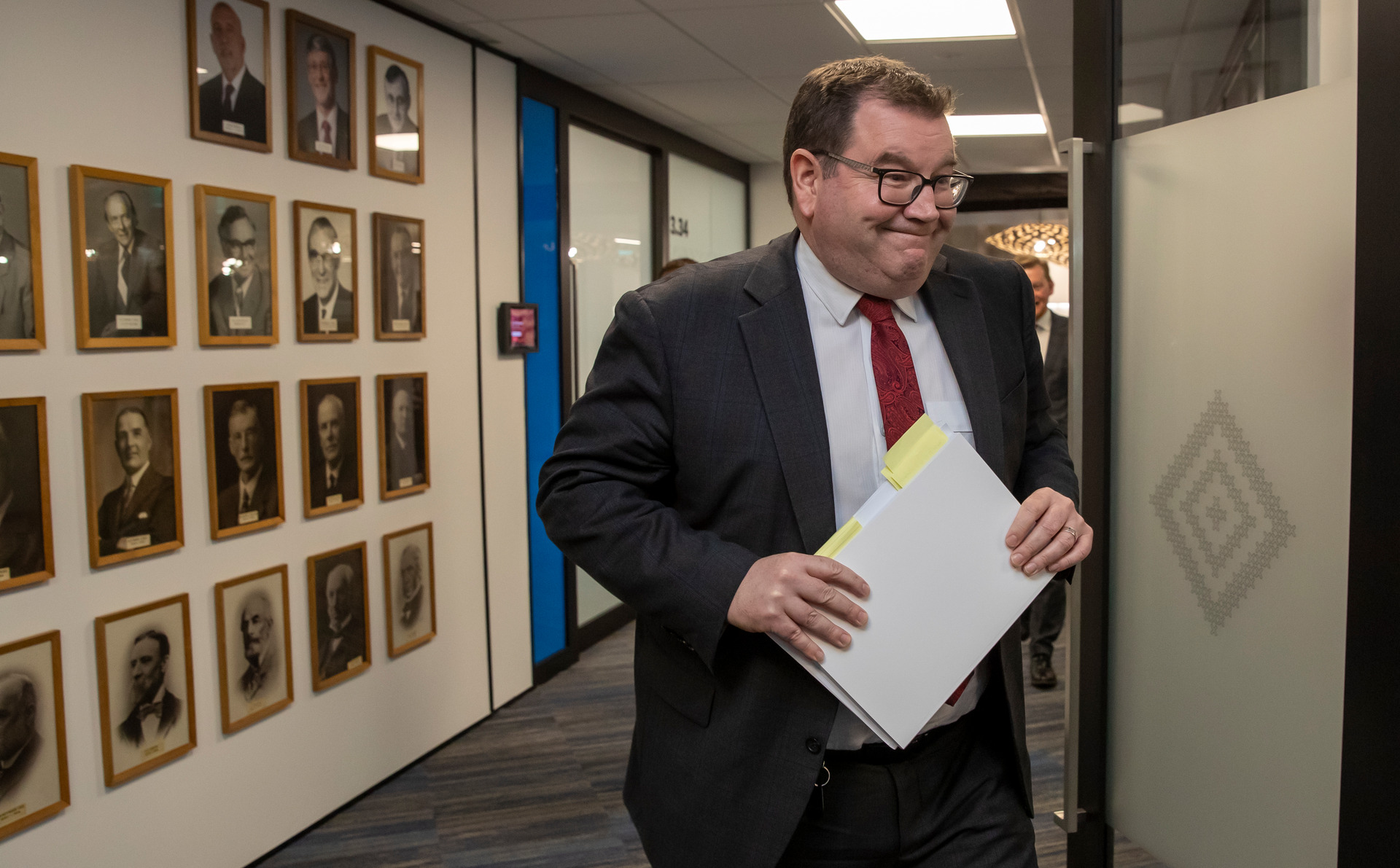 Finance Minister Grant Robertson arriving for the unveiling of the Prefu in 2020. Photo / Mark Mitchell