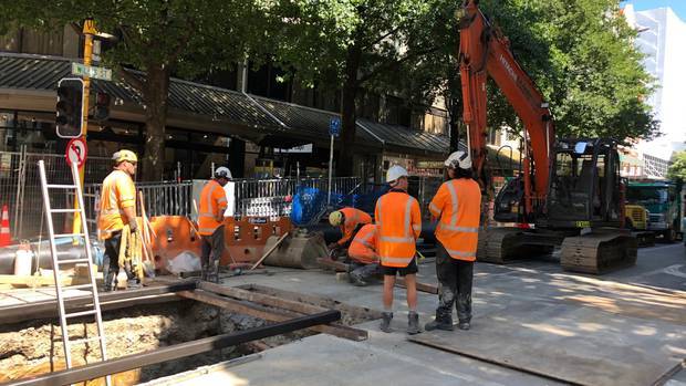 Work to get the diversion in place was undertaken with urgency and many staff members worked extended hours. Photo / Georgina Campbell. 