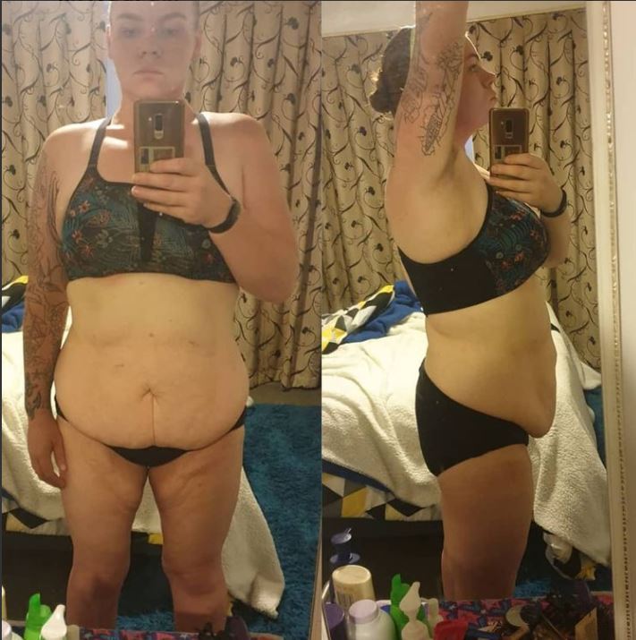 In Jaunary 2020 Hill reached her lowest weight of 87.5kg. She started to regain weight from here. Photos / Supplied