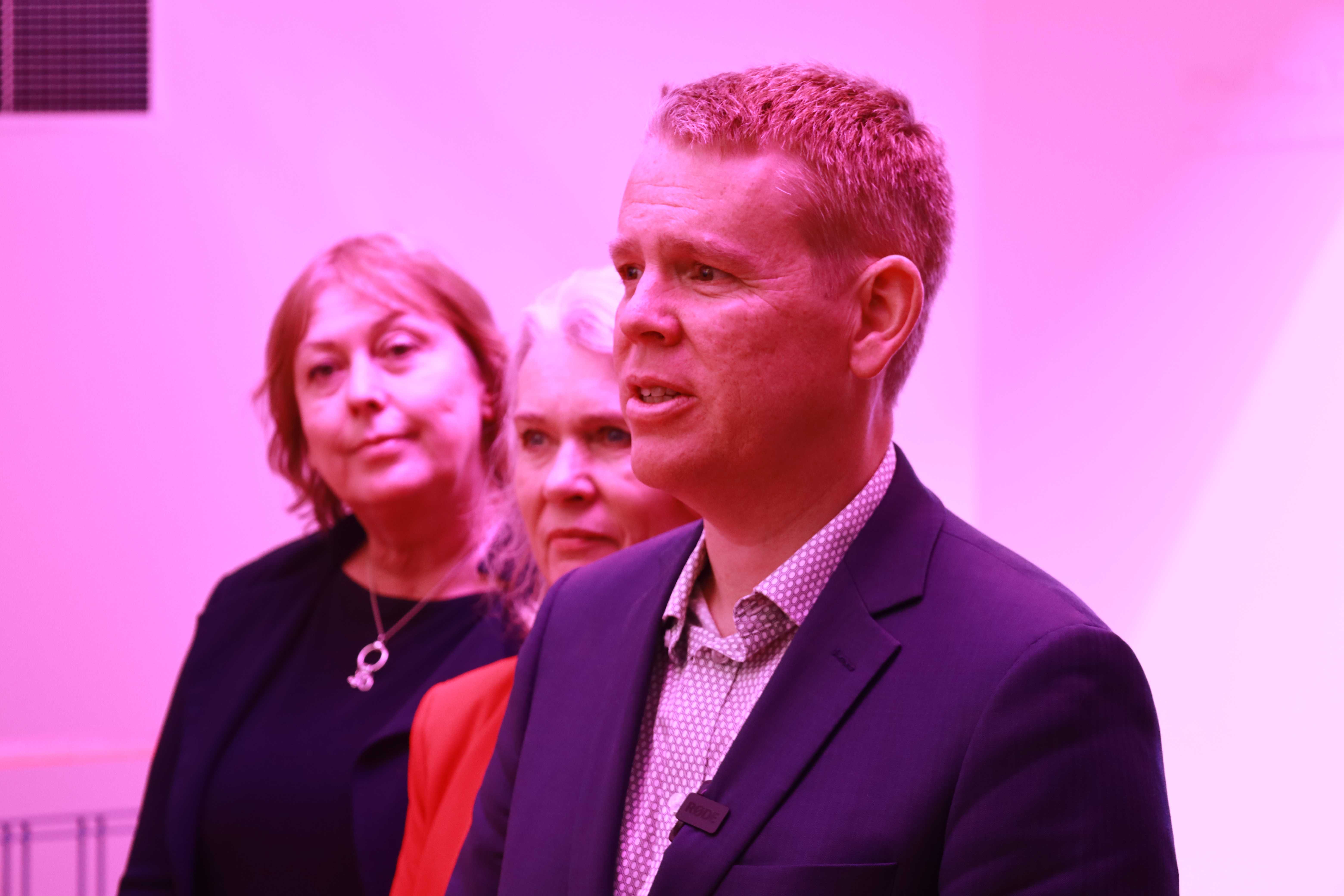 Labour leader Chris Hipkins in Dunedin on Friday.