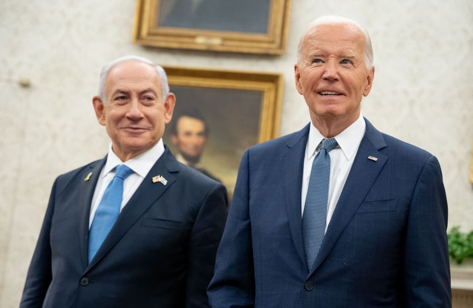 US President Joe Biden meets with Israeli Prime Minister Benjamin Netanyahu. Photo / Getty Images