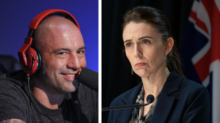 Joe Rogan did not like the fact that Jacinda Ardern shut down the press conference this week. Photo / Getty Images