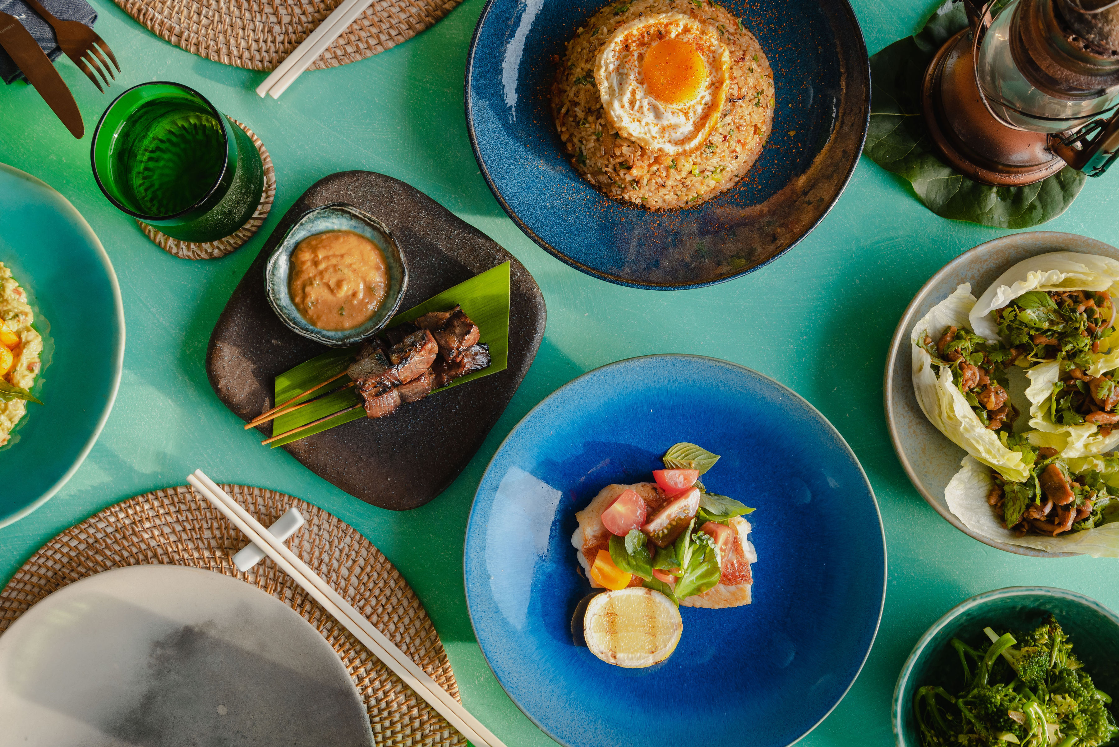 Asian fusion cuisine at Walker D'Plank showcases fresh local ingredients daily.