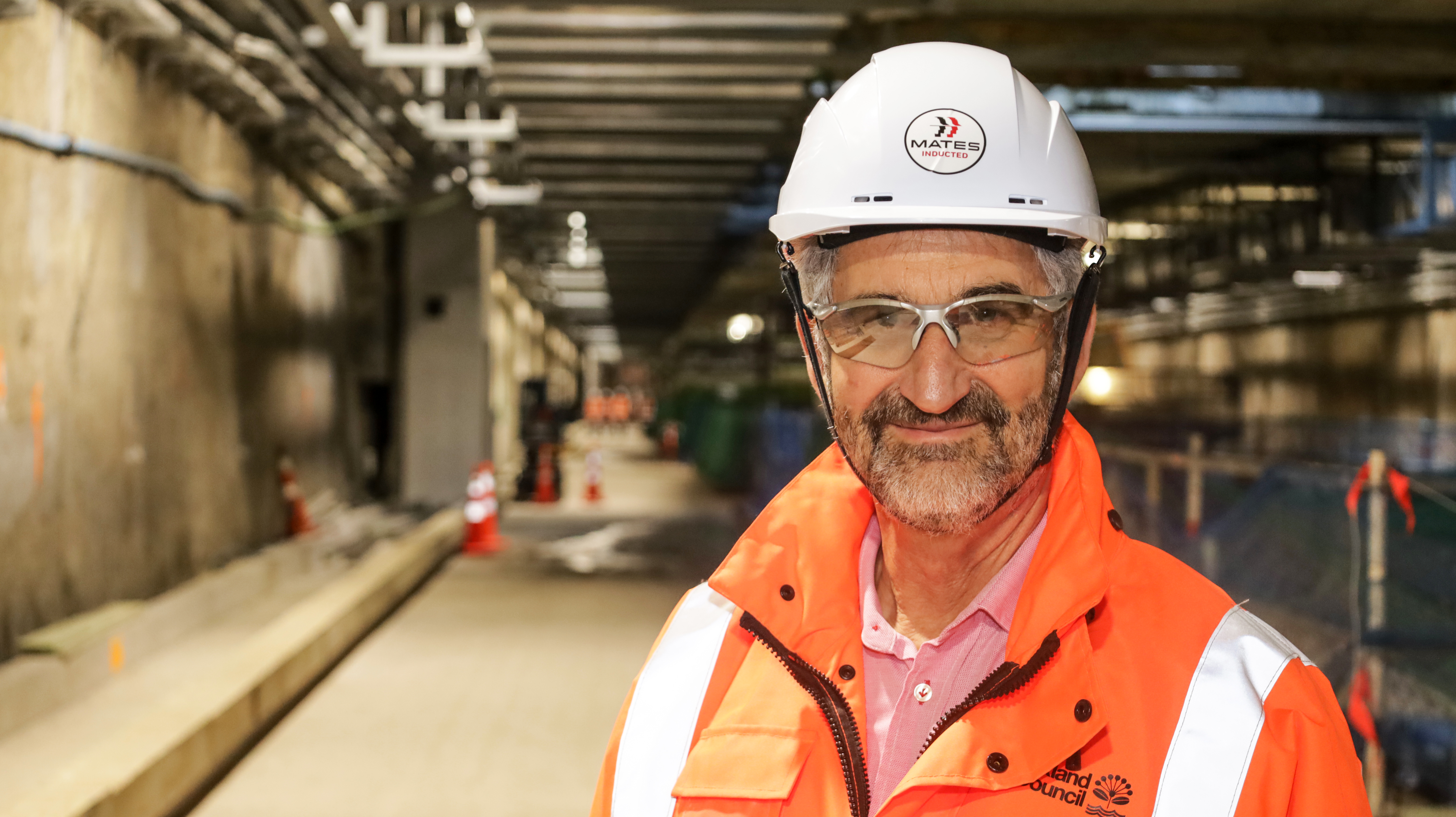 Barry Potter, Auckland Council director of infrastructure and environmental services, pictured at Te Waihorotiu Station / Victoria St, part of the City Rail Link. Photo / Jed Bradley