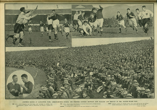The second test, played at Lancaster Park in Christchurch, was won 13-10 by the All Blacks.