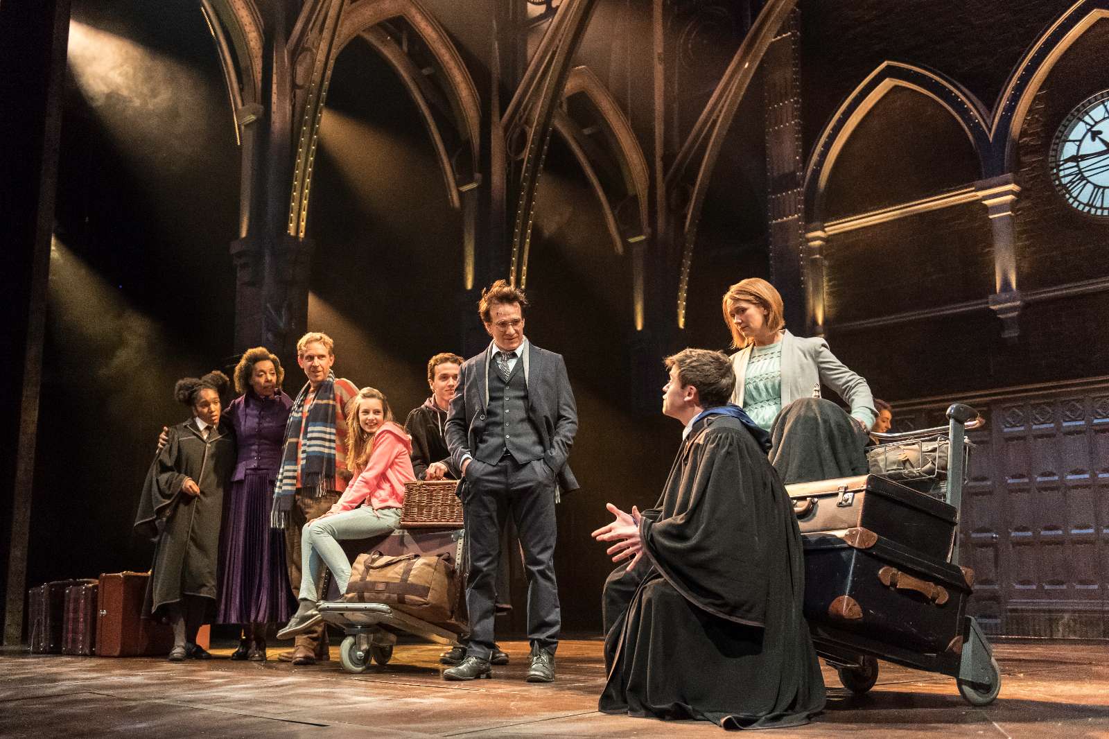 Harry Potter and the Cursed Child, on stage. 