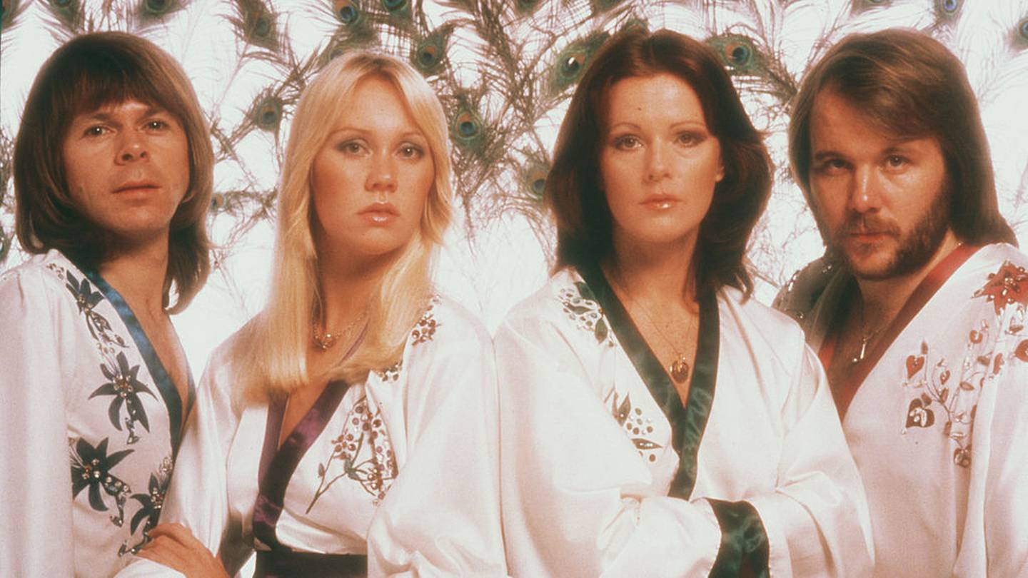 Swedish pop group ABBA – Bjorn Ulvaeus (left), Agnetha Faltskog, Frida Lyngstad and Benny Andersson – have sold hundreds of millions of records worldwide. Photo / Getty