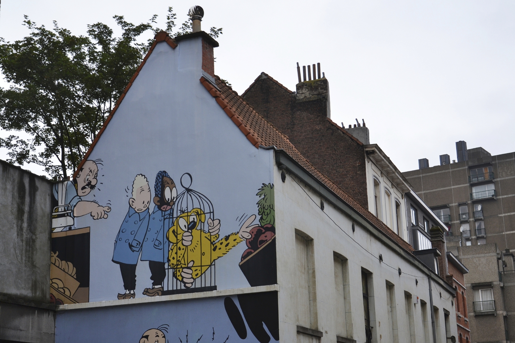 One of Brussels' many cartoon murals. Photo / iStock