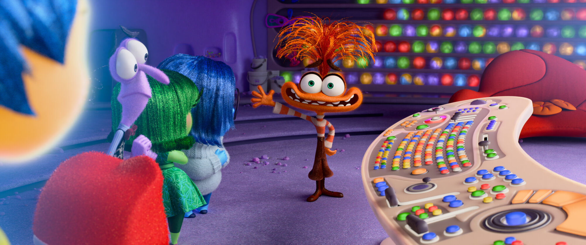 Inside Out 2 introduces the character Anxiety. Photo / Disney
