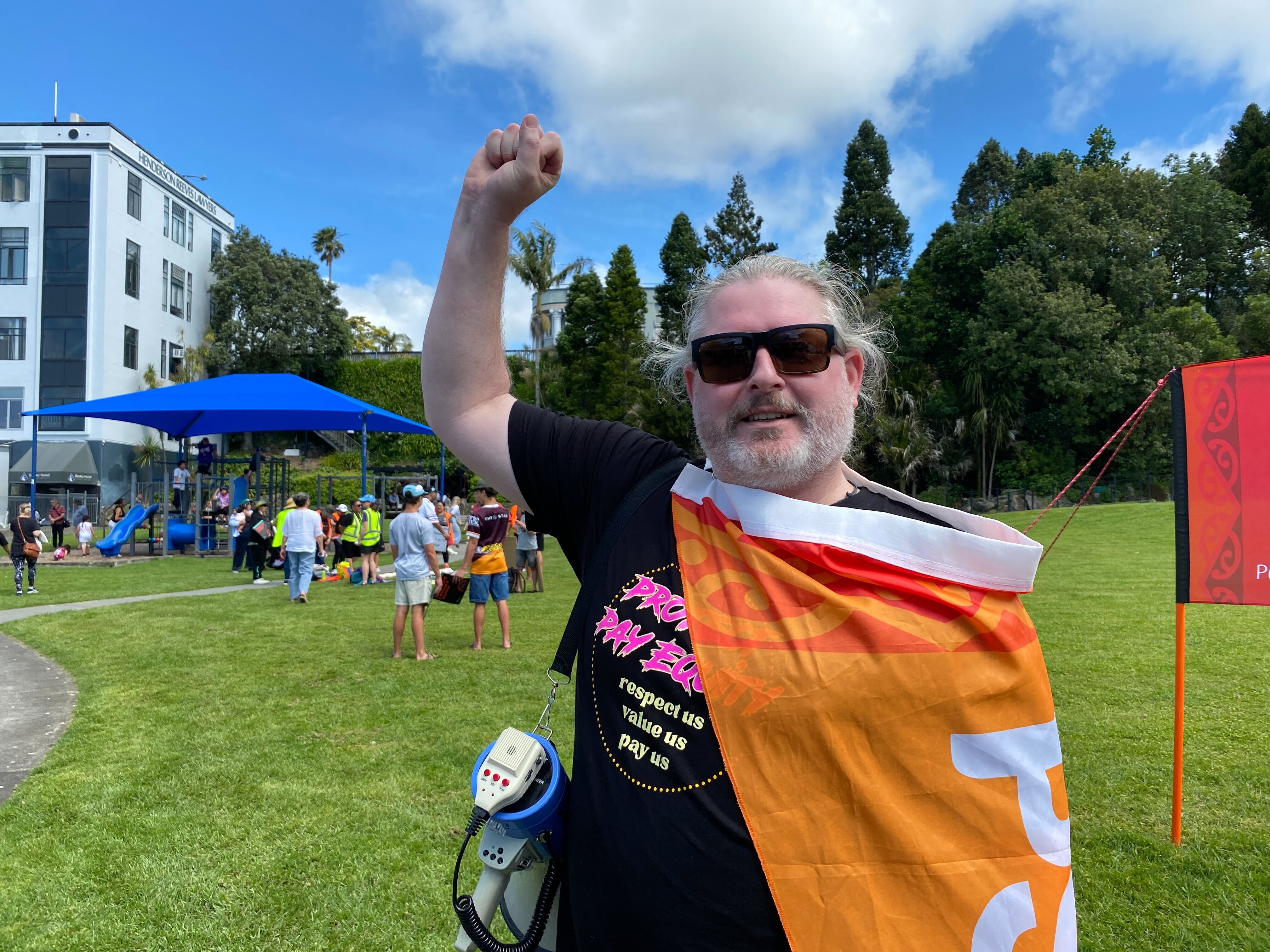 PSA’s Athol Ringrose says today's strike is mostly about unsafe working conditions for health workers. Photo / Denise Piper