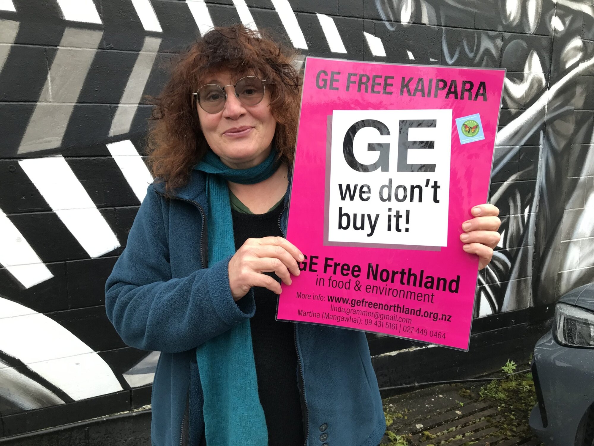 GE Free Northland chairwoman Zelka Grammer has some clear messaging around GE's presence in the North. Photo / Susan Botting