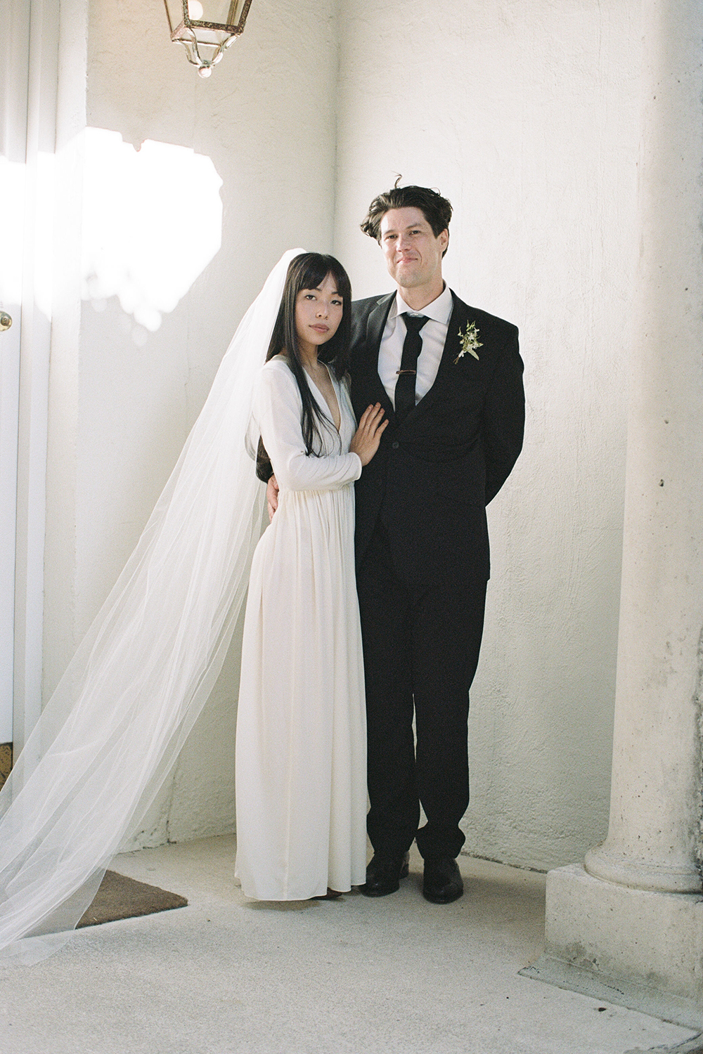 Anna and Patrick got married at Mantells, a century-old former telephone exchange building. Photo / Ophelia Mikkelson Jones