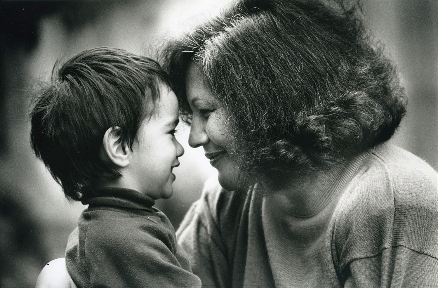 Maori film-maker Merata Mita and her son Hepi. Photo / New Zealand Herald