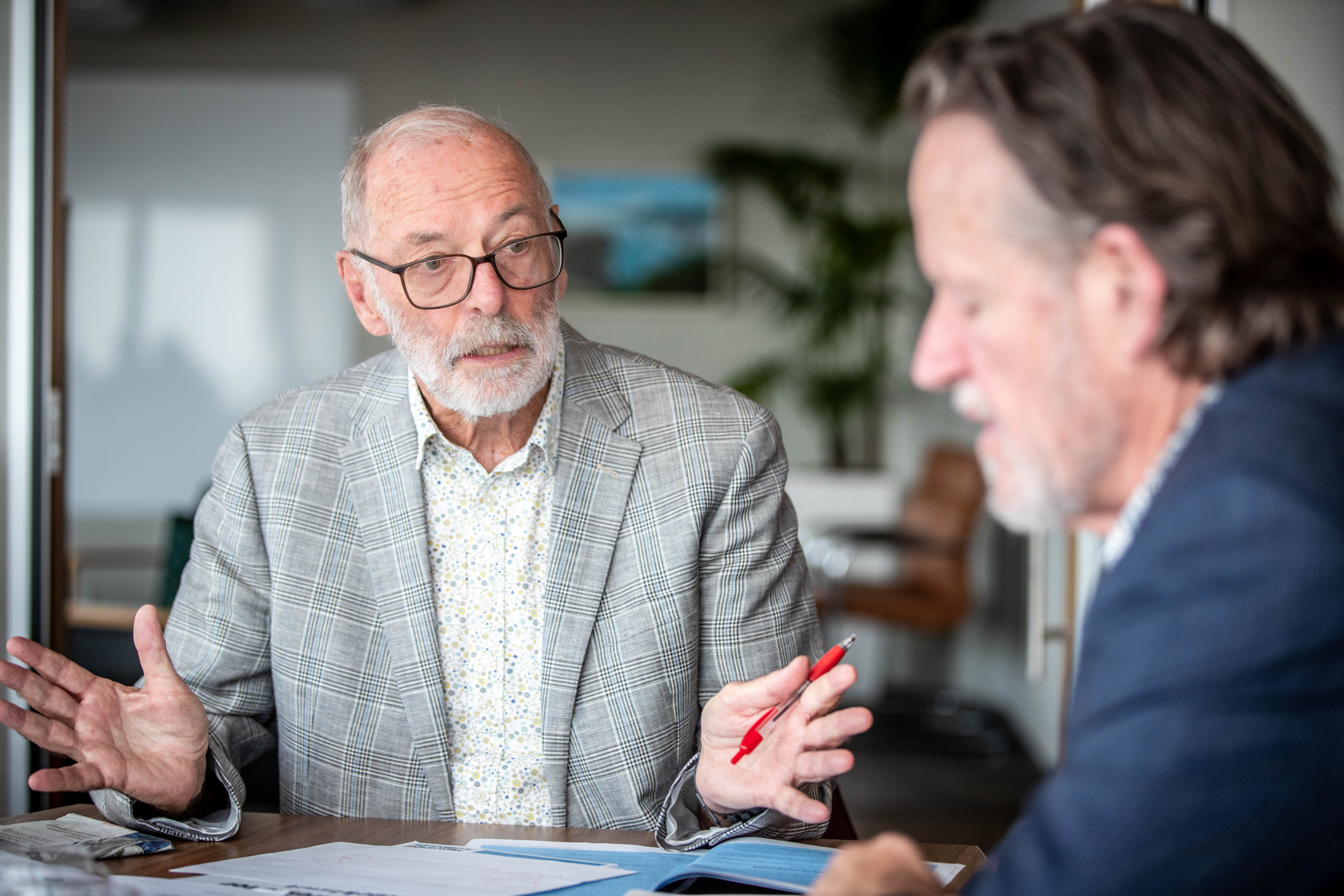 Auckland Mayor Wayne Brown in his office, in conversation with Simon Wilson.
Photo / Michael Craig