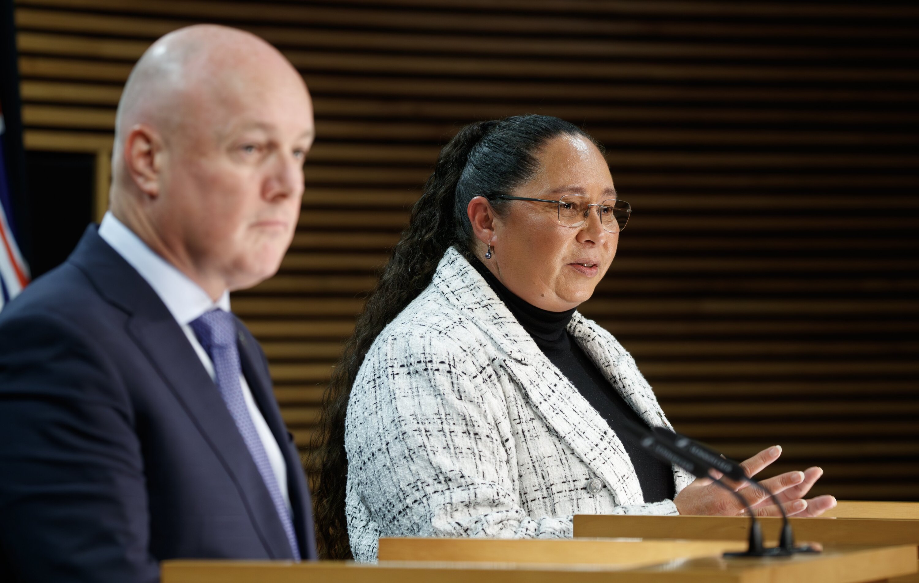 Nicole McKee has gone from being a lobbyist for firearms licence holders to the minister in charge of rewriting the Arms Act, sharing the Cabinet table with Prime Minister Christopher Luxon. Photo / Mark Mitchell
